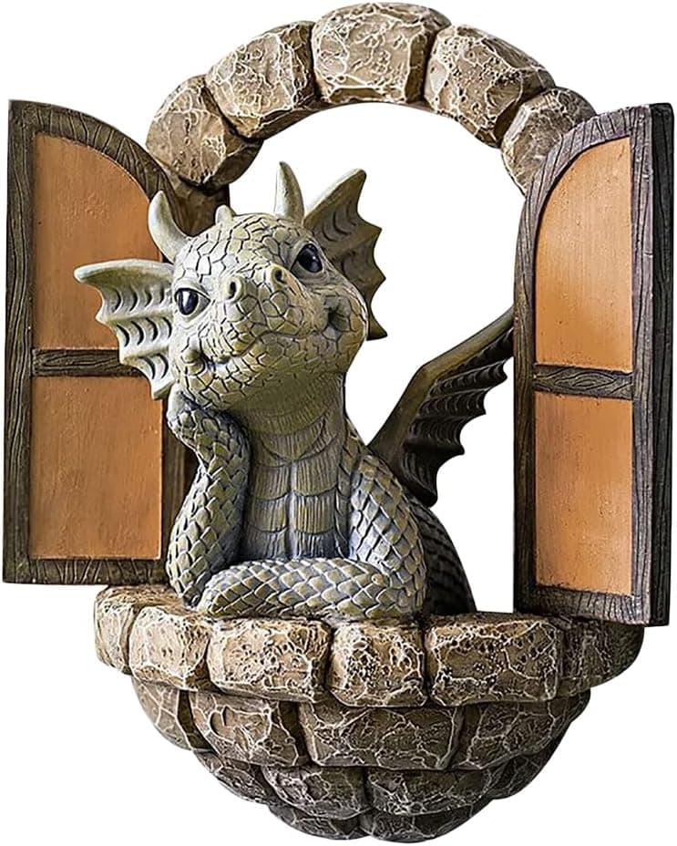 Holibanna 3D Dragon Wall Art Decor Hanging Dinosaurs Sculpture Wall Mounted Room Decor Home Wall Decorations for Kids Bedroom - Image 2