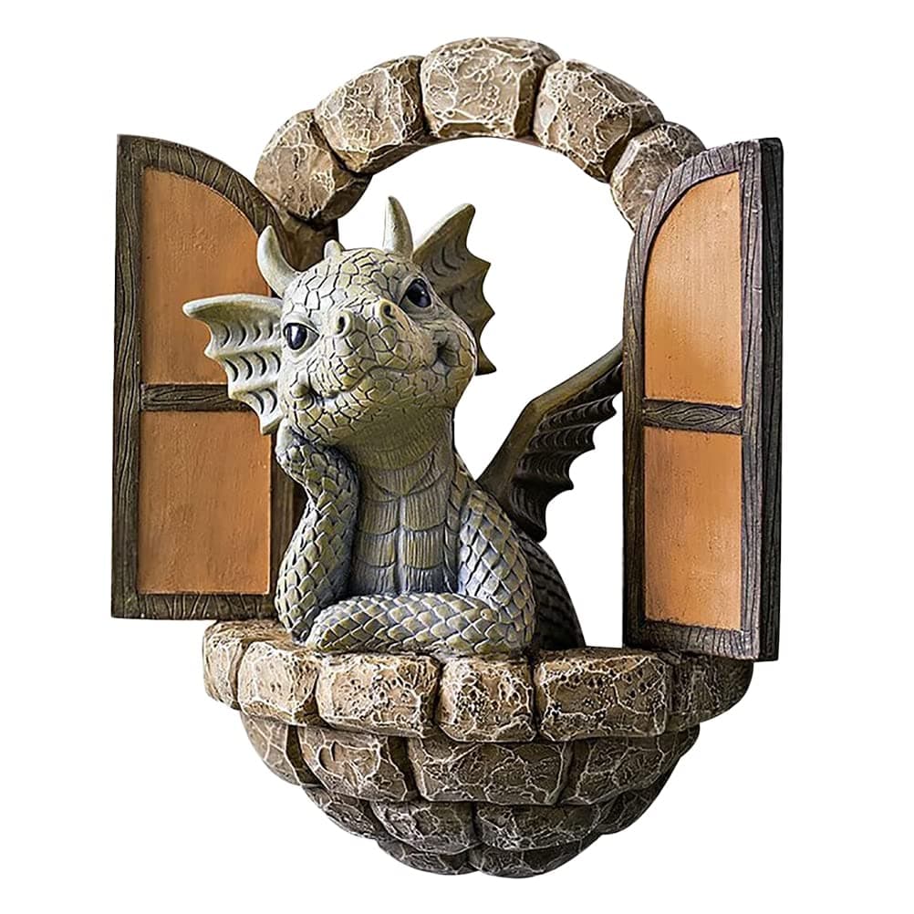Holibanna 3D Dragon Wall Art Decor Hanging Dinosaurs Sculpture Wall Mounted Room Decor Home Wall Decorations for Kids Bedroom