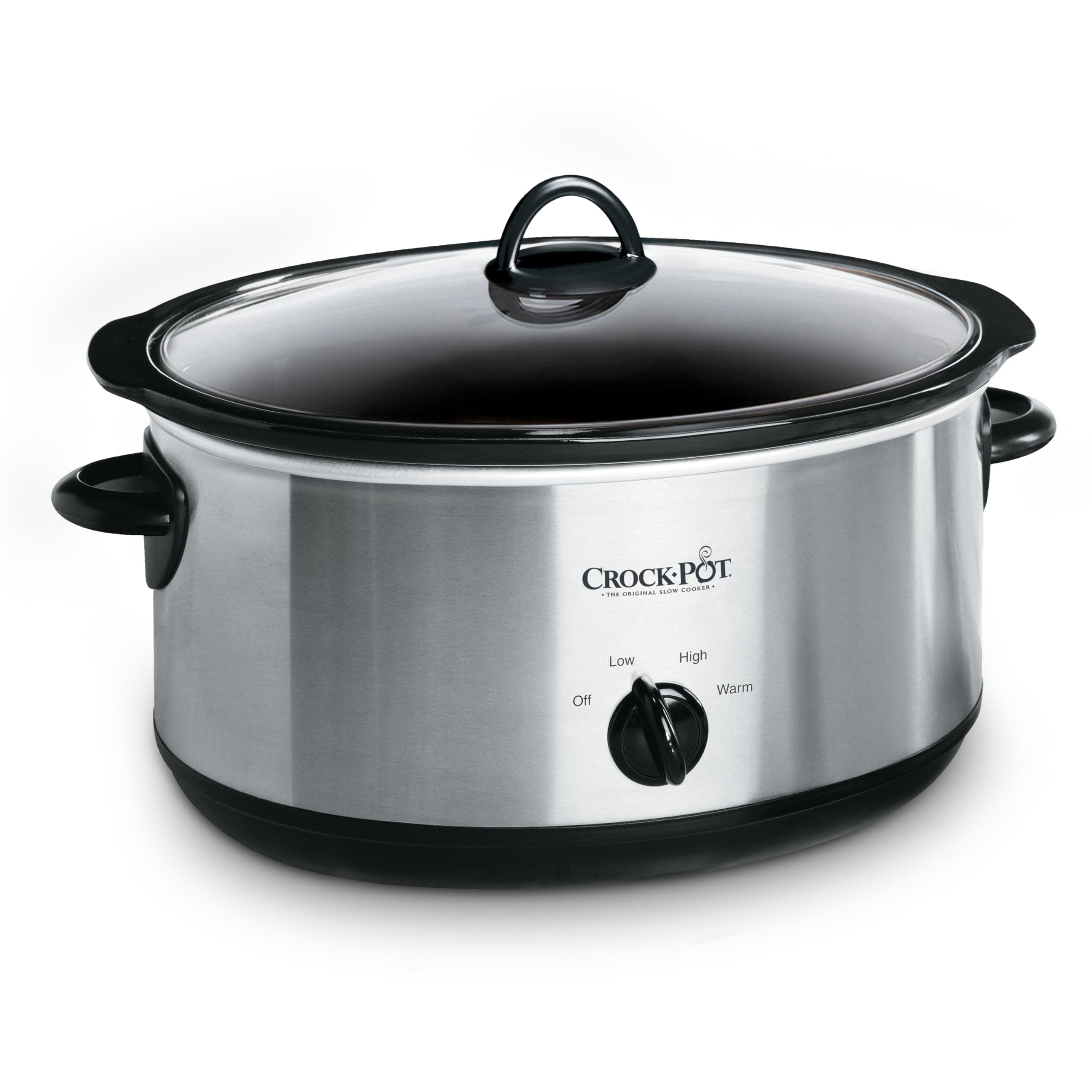 Crock-Pot 7 Quart Oval Manual Slow Cooker, Stainless Steel (SCV700-S-BR), Versatile Cookware for Large Families or Entertaining 7 Quarts Stainless Steel