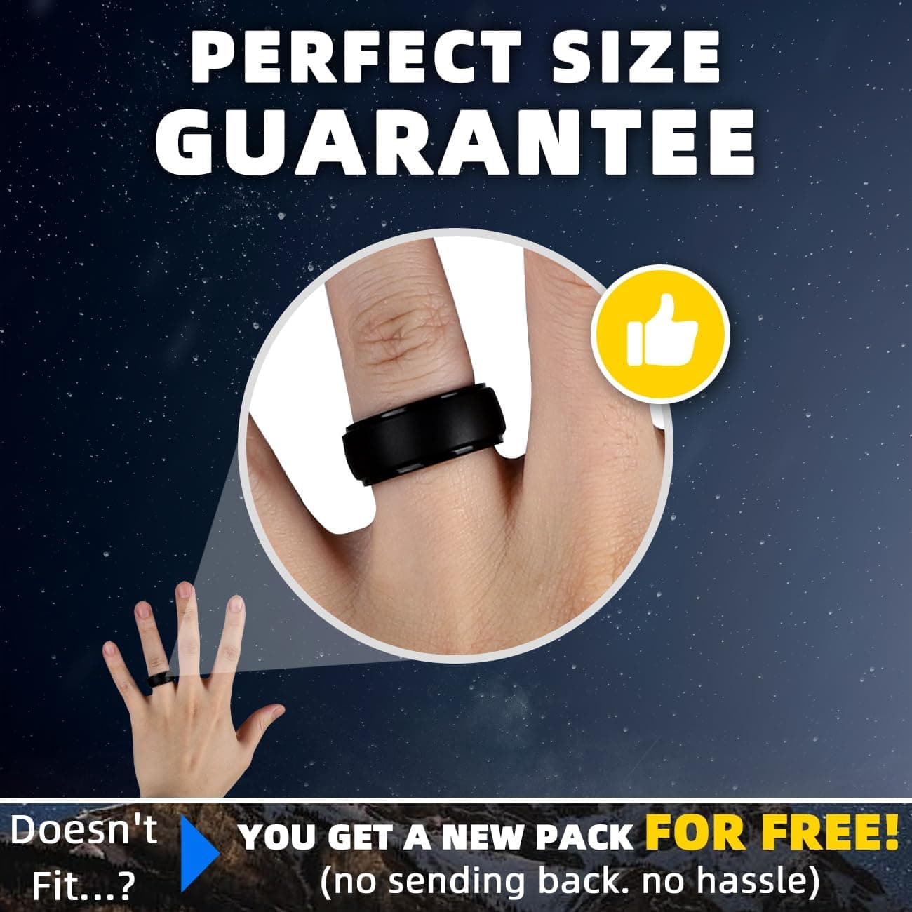 Egnaro Men's Silicone Rings 10mm Wide 2.5mm Thick Rubber Wedding Bands, Multipack 1/4/7 Breathable Comfort Fit For Workout SETA1-Black, Black Gray, Sliver, Midnight Blue, Twilight Blue, Olive Green, Dark Brown 9.5-10 - Image 6