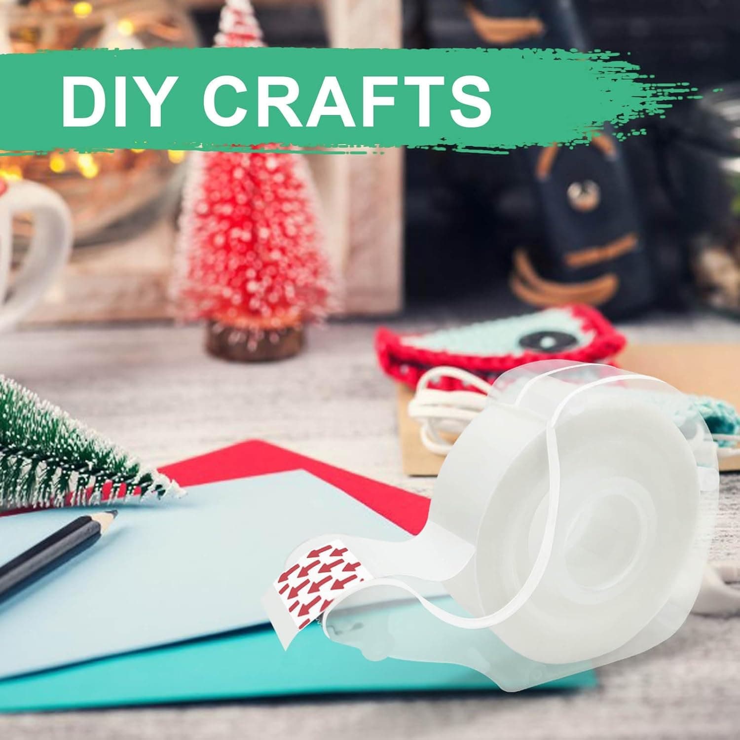 Tape, Invisible Tape for Gift Wrapping, 6 Rolls+6 Refillable Dispensers, Matte Finish, Writable, 3/4″x 650″, Clear Tapes for Christmas Wrapping Paper, Office&School Supplies 3/4″ (6 Pack) - Image 5