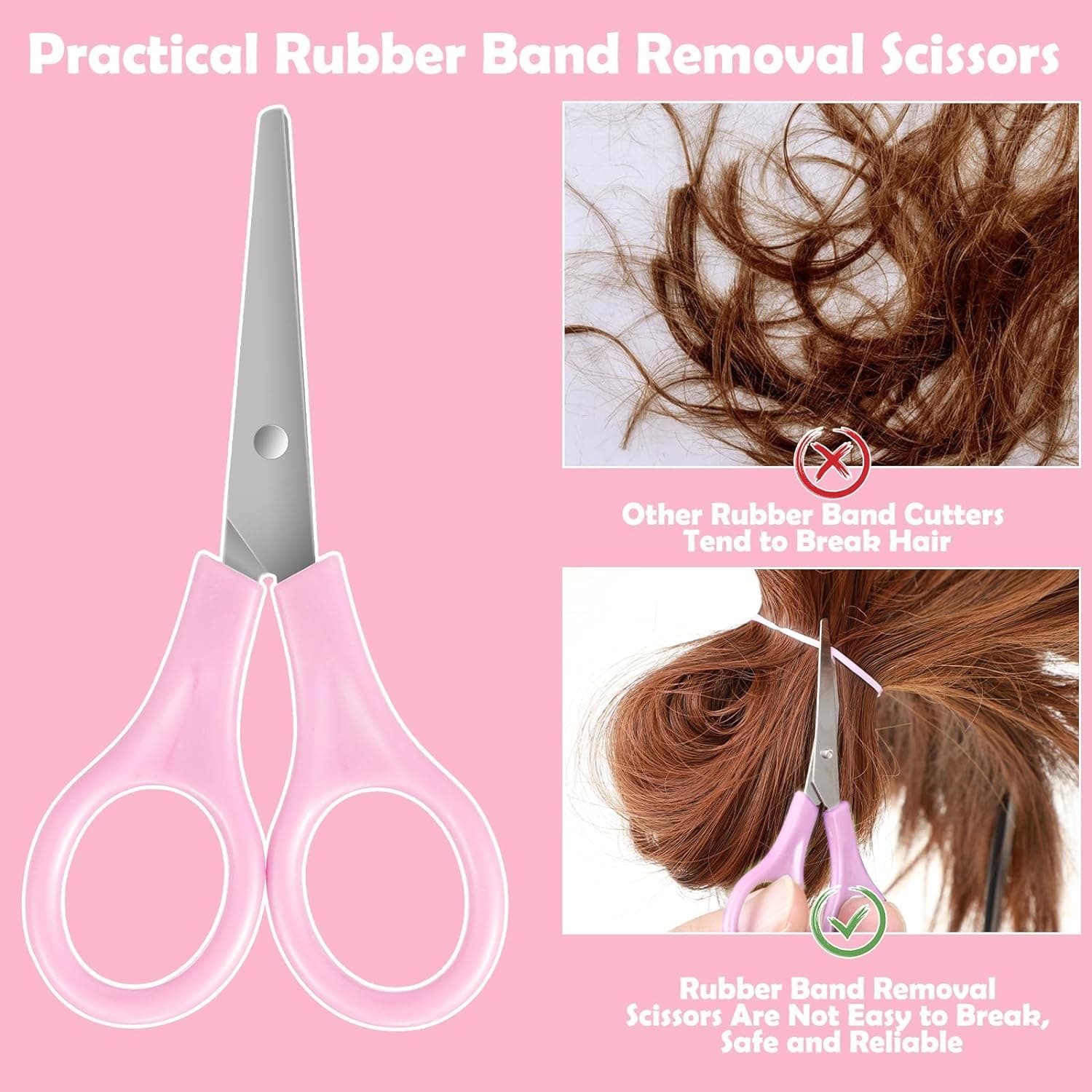 Hair Accessories for Girl, 1543 Pcs Elastic Hair Rubber Bands Set 20 Colors Elastic Hair Ties with Organizer Box Cotton Baby Hair Ties, Hair Tail Tools, Rat Tail Comb, Butterfly Hair Clips Multicolor - Image 7