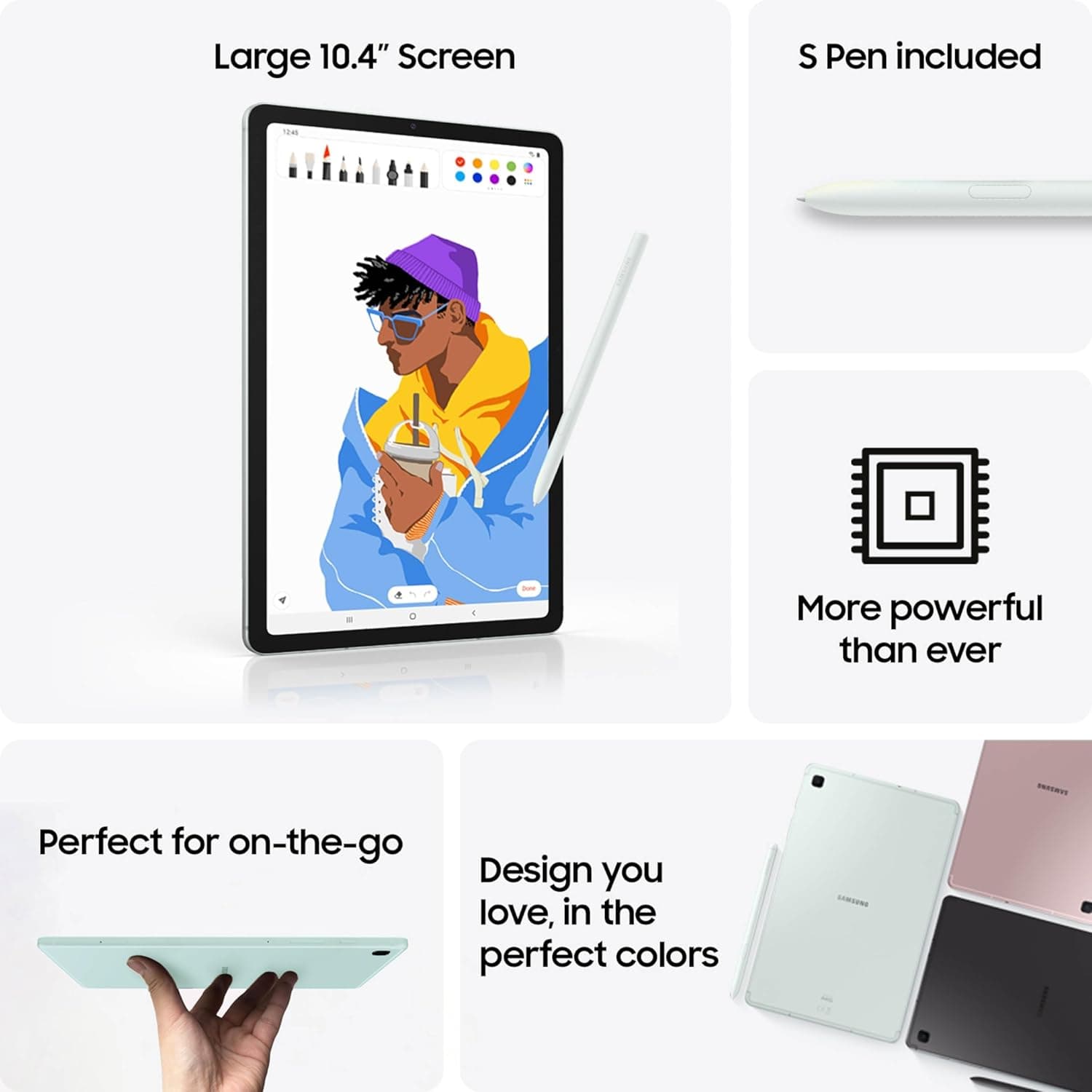 Samsung Galaxy Tab S6 Lite (2024) 10.4" 64GB WiFi Android Student Tablet, S Pen for Note-Taking, Gaming Ready, Long Battery Life, Expandable Storage, US Version, Oxford Gray, Amazon Exclusive Oxford Gray 64 GB Tablet - Image 3