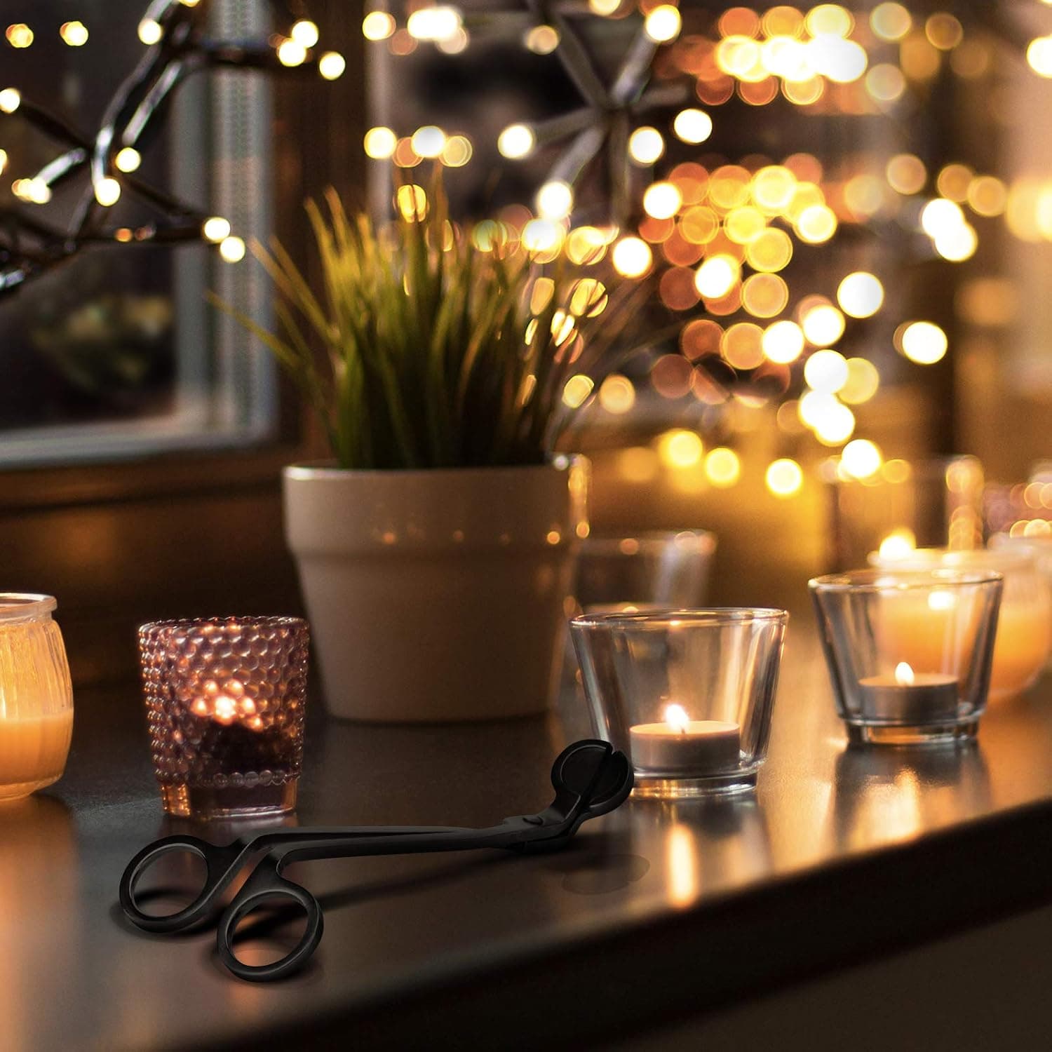 CHEFBEE Candle Wick Trimmer, Polished Stainless Steel Wick Clipper Cutter, Scissors, Reaches Deep Into Candles to Cut Spent Cord, Allow Cleaner Burn and Prevent Soot Buildup (Black) - Image 8