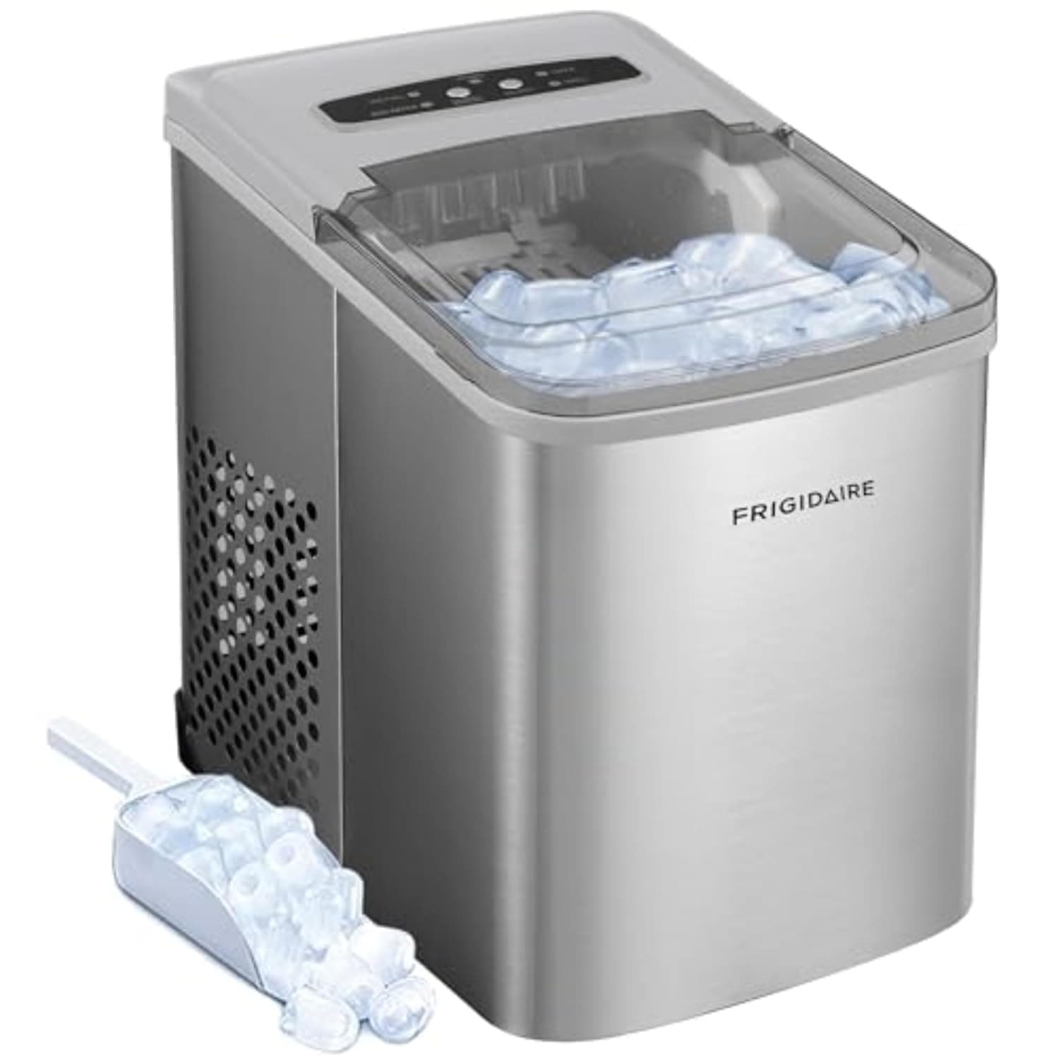 Frigidaire 26 Lbs per Day Portable Compact Maker, Ice Making Machine, Stainless, Medium - Image 2