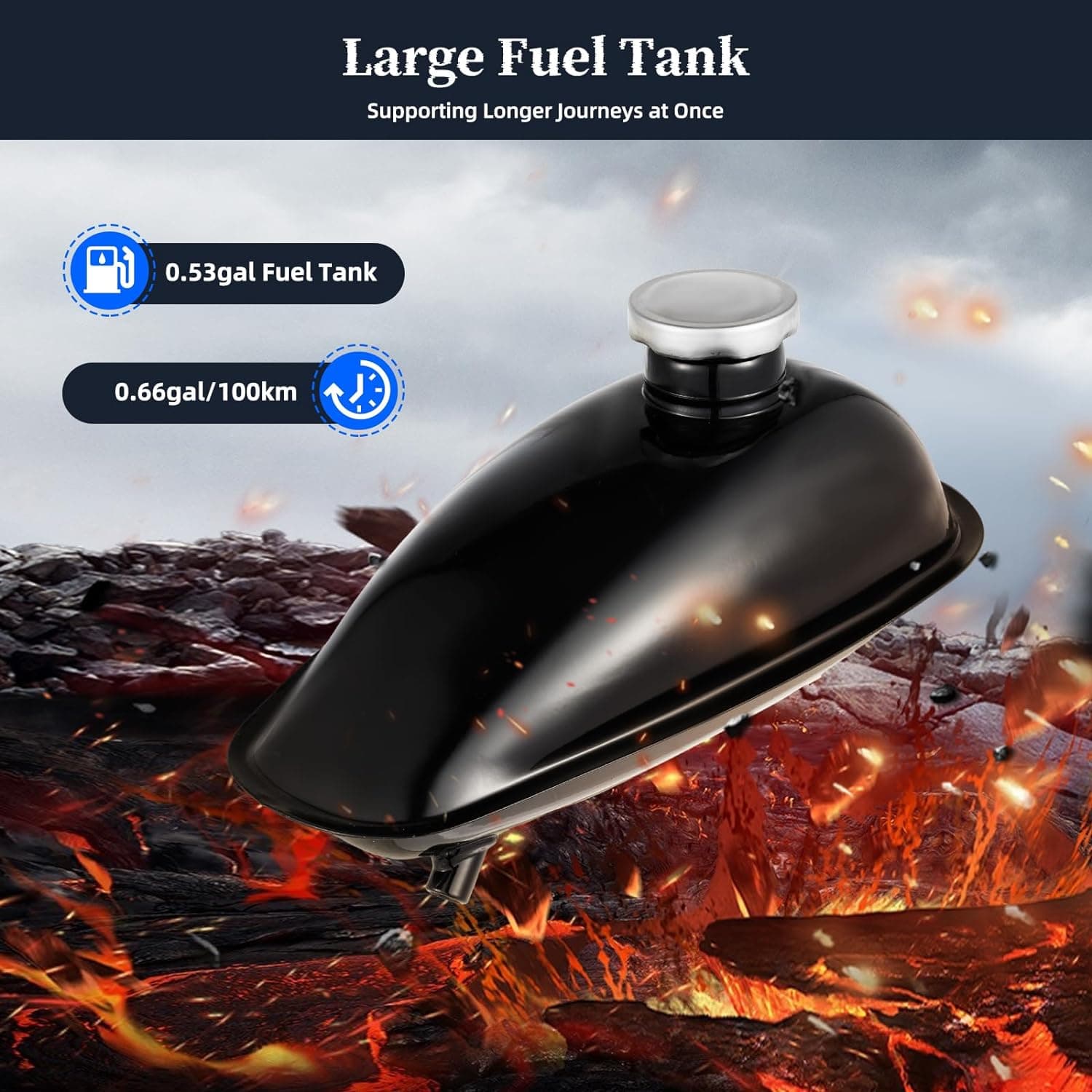 Upgraded Bicycle Engine Kit, 2 Stroke Motorized Bike Engine Motor Kit 100cc Super Fuel-efficient Fit Modified Full Set for 26"-28" Bikes - Image 9