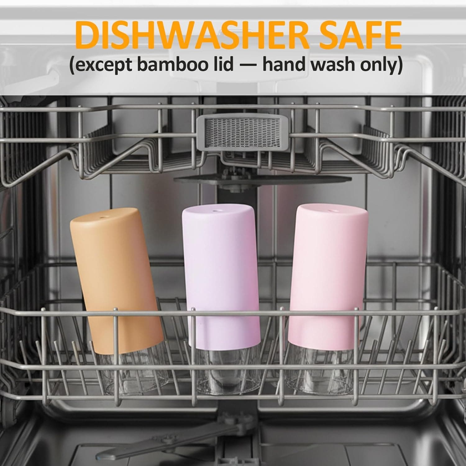 Tronco 20 oz Glass Tumbler with Lid and Straw, Iced Coffee Cup and Smoothie Cup with Bamboo Lids & Protective Silicone Sleeve, Dishwasher Safe, BPA-Free, Glass Cup 1 Pack Amber 20 Ounces (Pack of 1) - Image 9