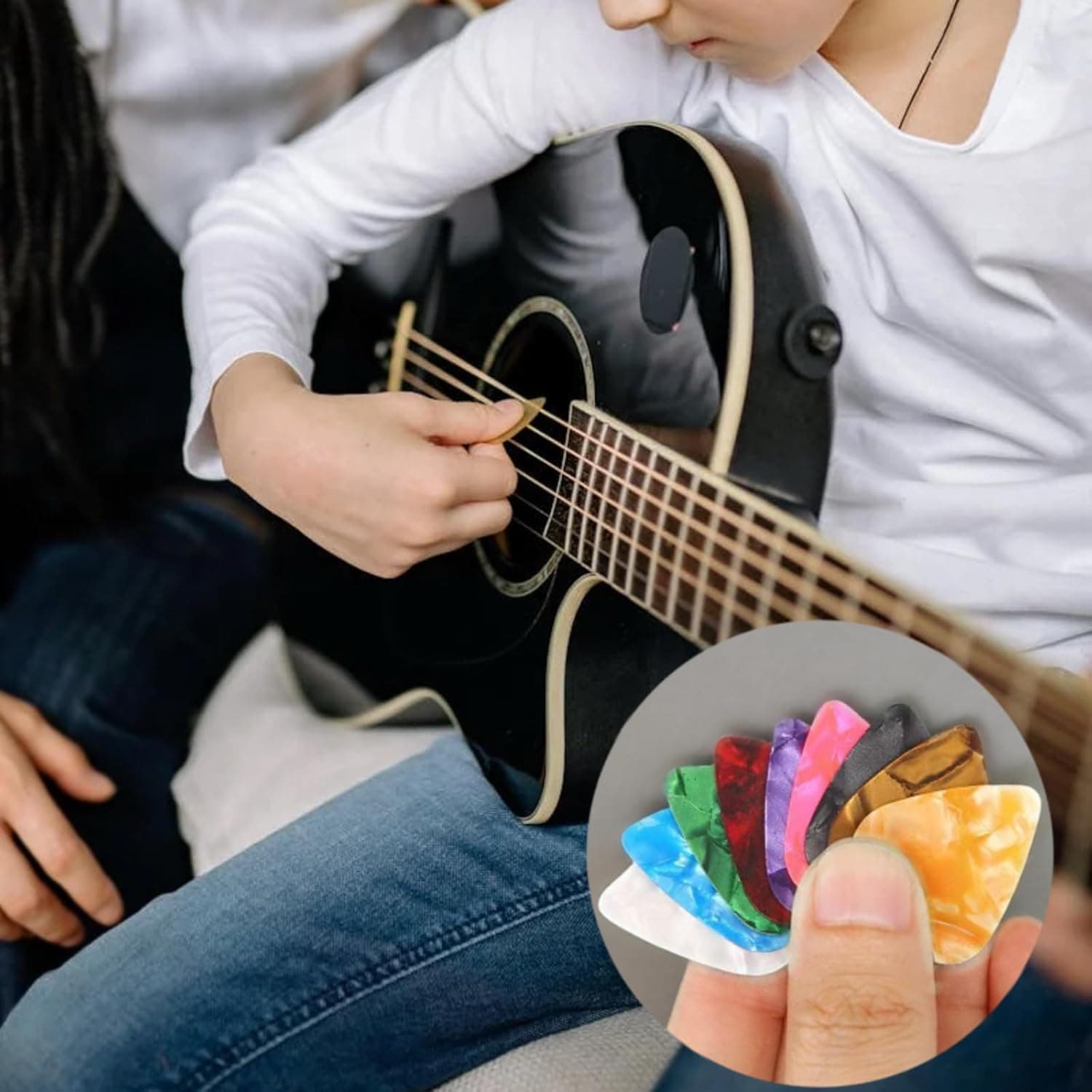 21 Packs Guitar Picks With Organizer Box Bass Picks Thin, Medium & Heavy 3 Different Thickness For Electric Acoustic Guitars Ukulele Bass, Guitar Gifts For Men Women Players - Image 3