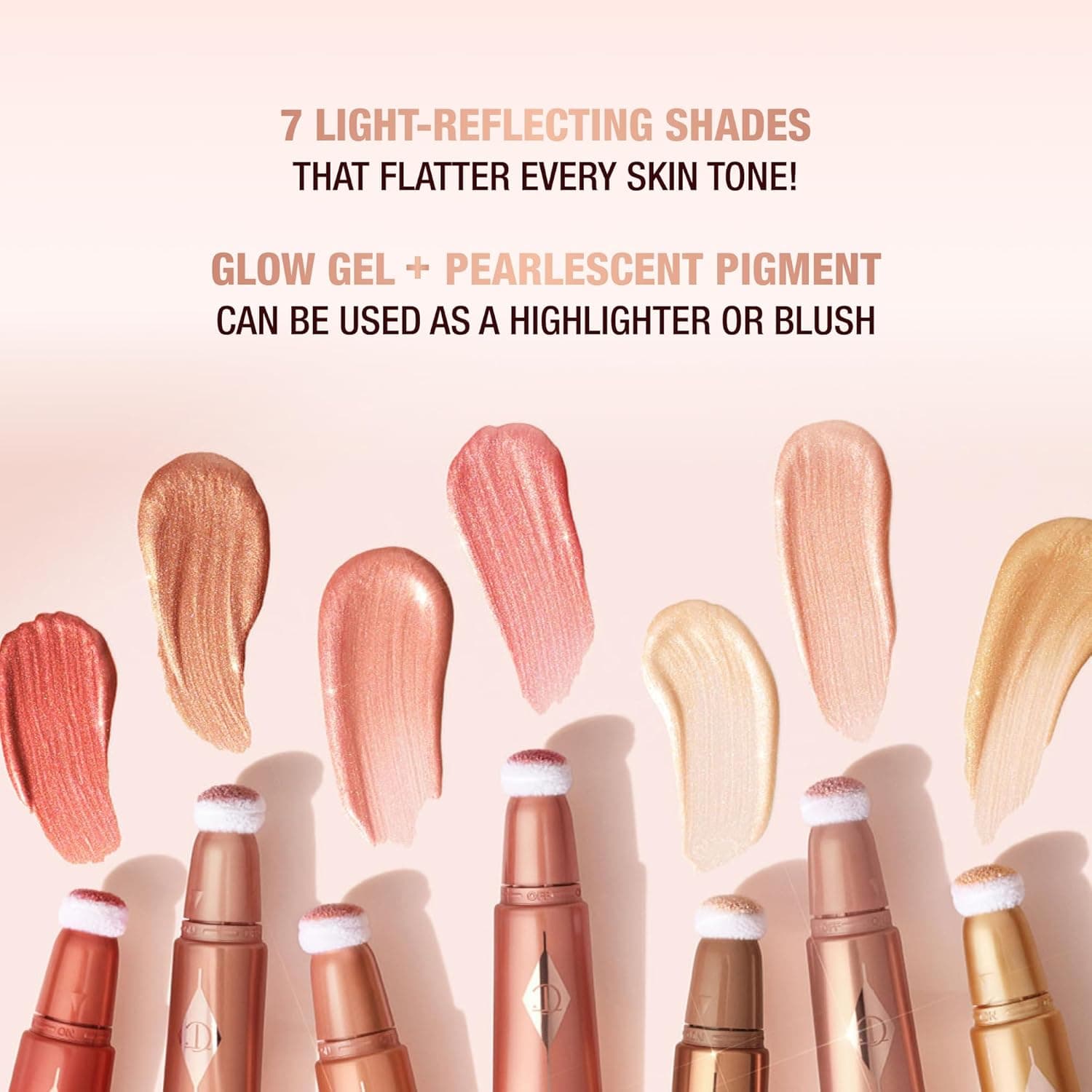 Charlotte Tilbury Beauty Light Wand Liquid Highlighter Makeup - Soft-Focus Highlighter & Blush for Cheeks - Pearlescent, Weightless Radiant Finish Pinkgasm - Image 8