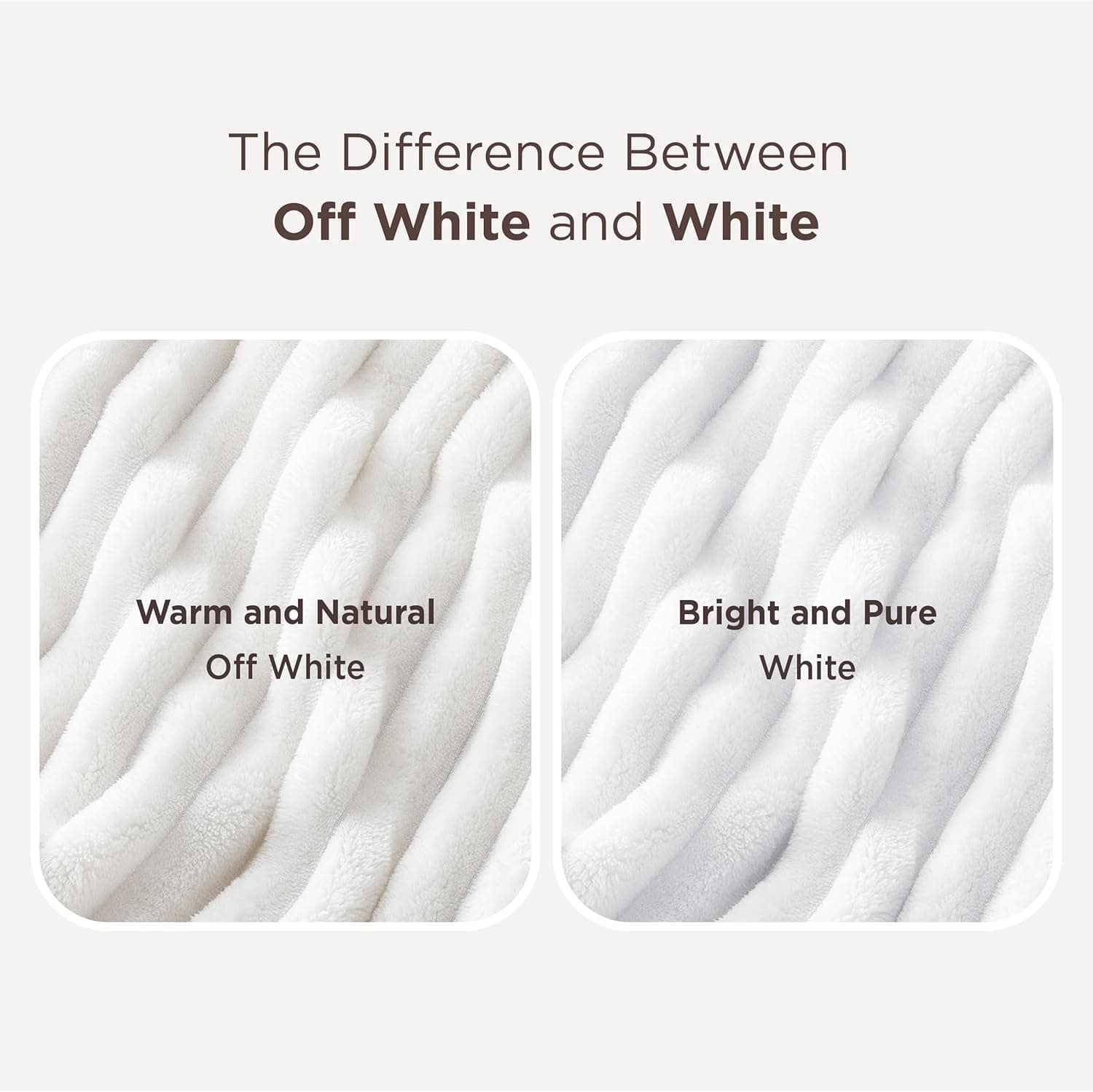 Bedsure GentleSoft Blankets Queen Size for Bed - Cozy Soft Sofa Couch Cover Blankets for Women, Cute Large Bedding Fleece Throws for Girls, Off White, 90x90 Inches Off White Queen (90" x 90") - Image 7