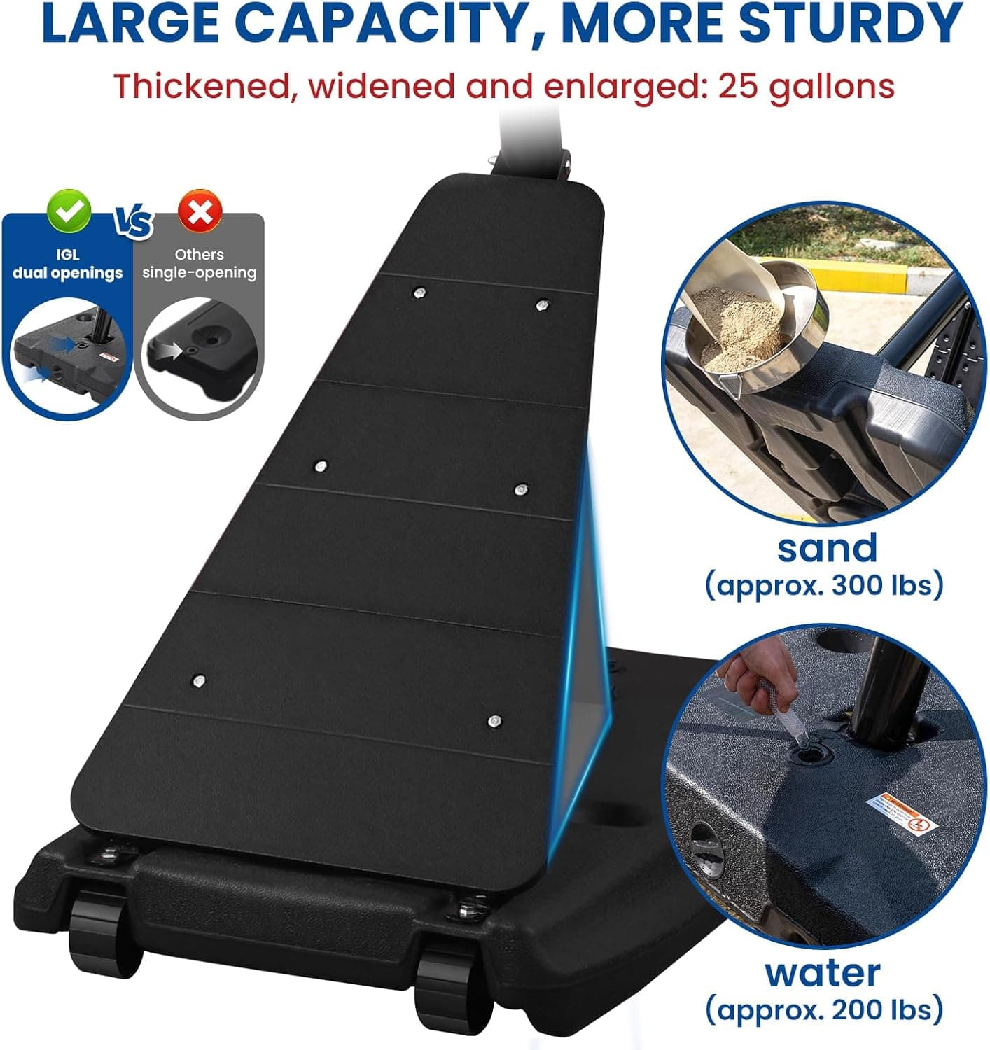 IGL Basketball Hoop Outdoor with 52 Inch Shatterproof Backboard, 10FT Height Portable Basketball Hoop Outdoor, Adjustable Basketball Goal System Black - Image 6