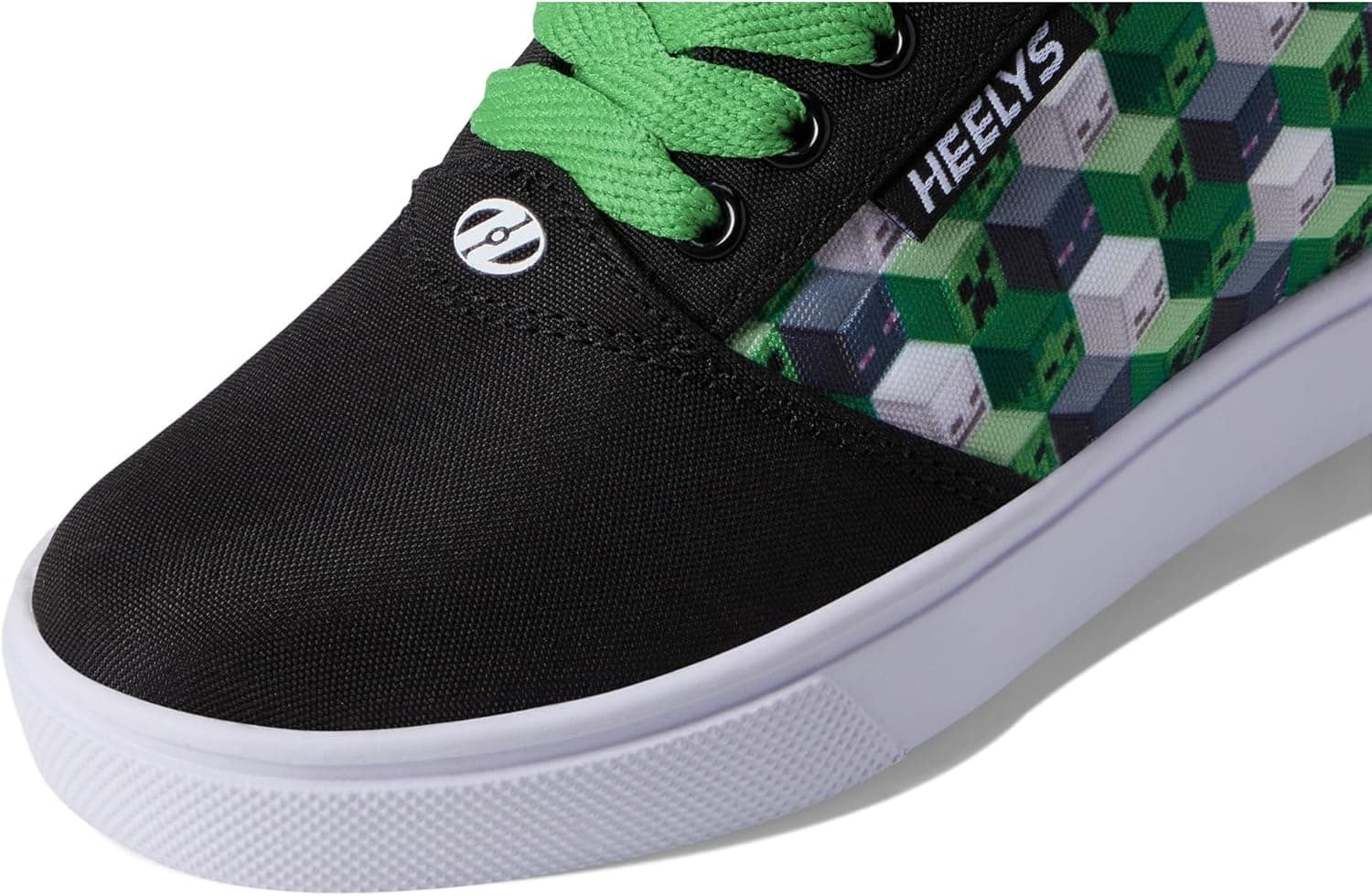 HEELYS Unisex-Child Minecraft Pro 20 (Little Big Kid/Adult) Wheeled Heel Shoe 8 Big Kid Black/Green/White - Image 7