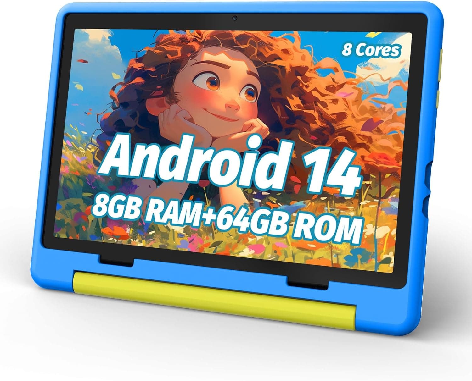 Kids Tablet, Android 14 Tablet for Kids 10 inch Octa-Core with Case, 64GB 1TB TF Card Expandable for Toddler Children, Parental Control, Dual Camera, WiFi,Gift - Image 2