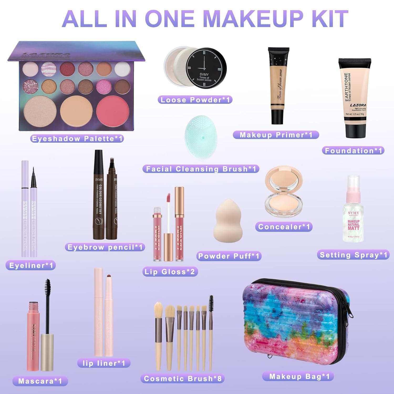 Makeup Kit for Teens Makeup Gift Set for Beginners Teenager Makeup Sets Travel Makeup Kits for Teenagers Girls 14-16 Make Up Kit for Teen & Girls chx-15275 - Image 3