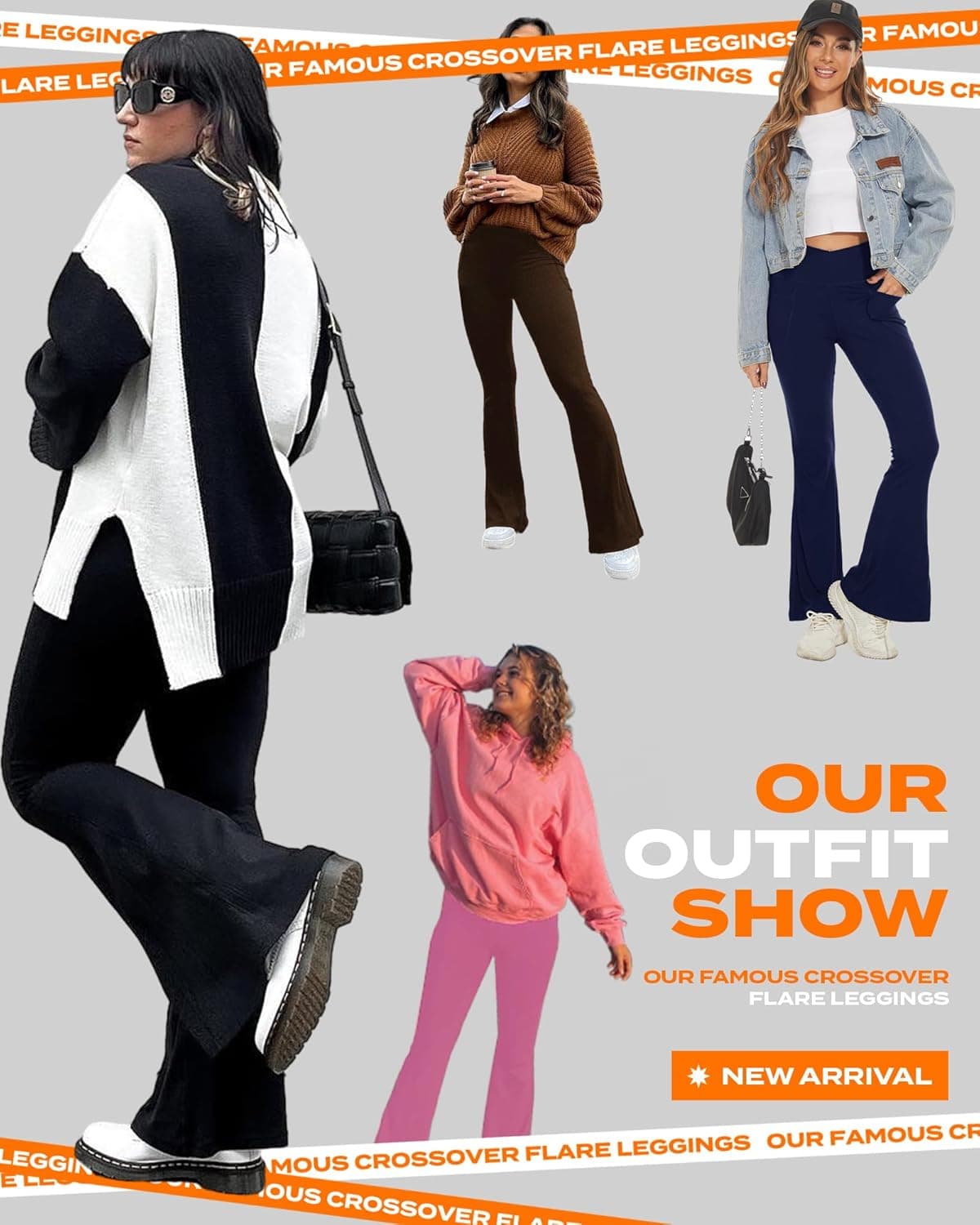 TNNZEET Black Flare Leggings for Women, Crossover Yoga Pants with Pockets Bootcut Flared Leggings V Rise Large Black - Image 4