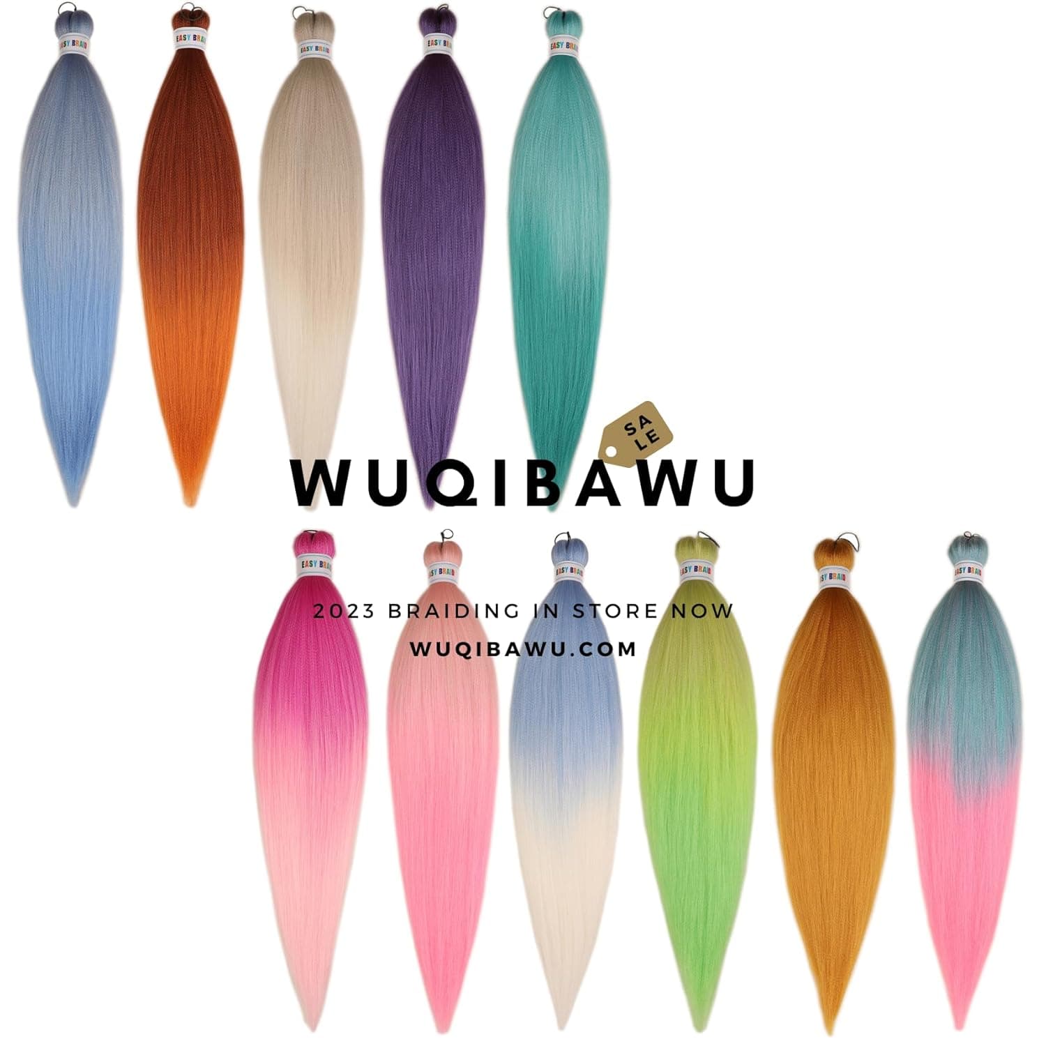 Brown Blonde Braiding Hair Pre stretched Box Braiding Hair Extensions Feed in Braids Pack of 3 Blonde-Brown Blonde - Image 9