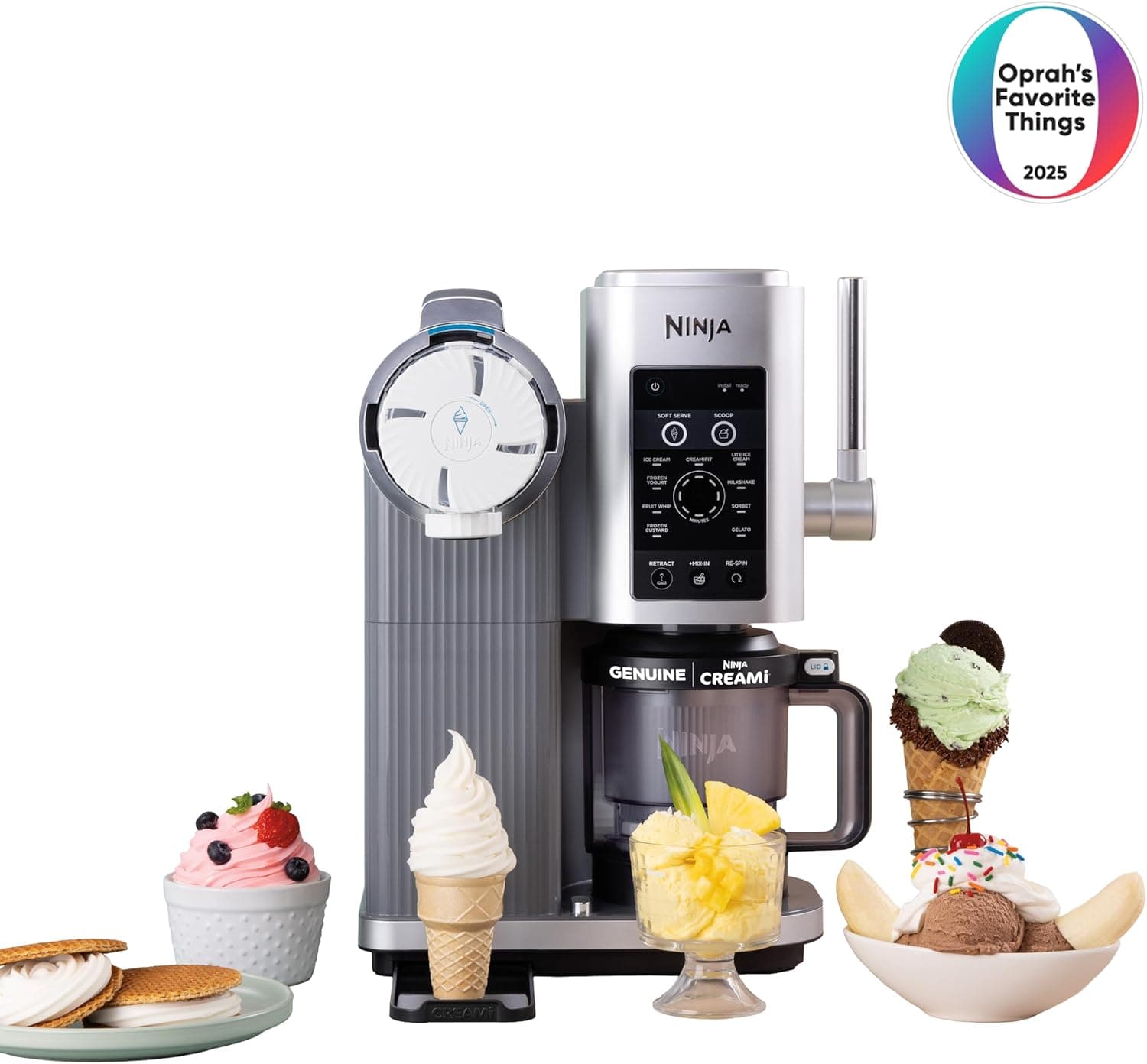 Ninja CREAMi Scoop & Swirl Ice Cream Maker, Soft Serve Desserts, Sorbet, Milkshakes, Frozen Yogurt and More, 13-in-1 Programs, Includes Handle and Two 16 oz 2-in-1 Pints, NC701 CREAMi Swirl - Image 2