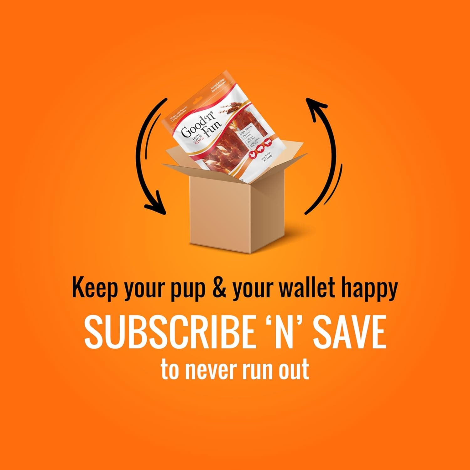 Good ‘n’ Fun Triple Flavor Wings Chews for All Dogs, 12 Ounces, Treat Your Dog to Long-Lasting Chews Made with Chicken, Pork Hide and Beef Hide 12 Ounce (Pack of 1) - Image 9