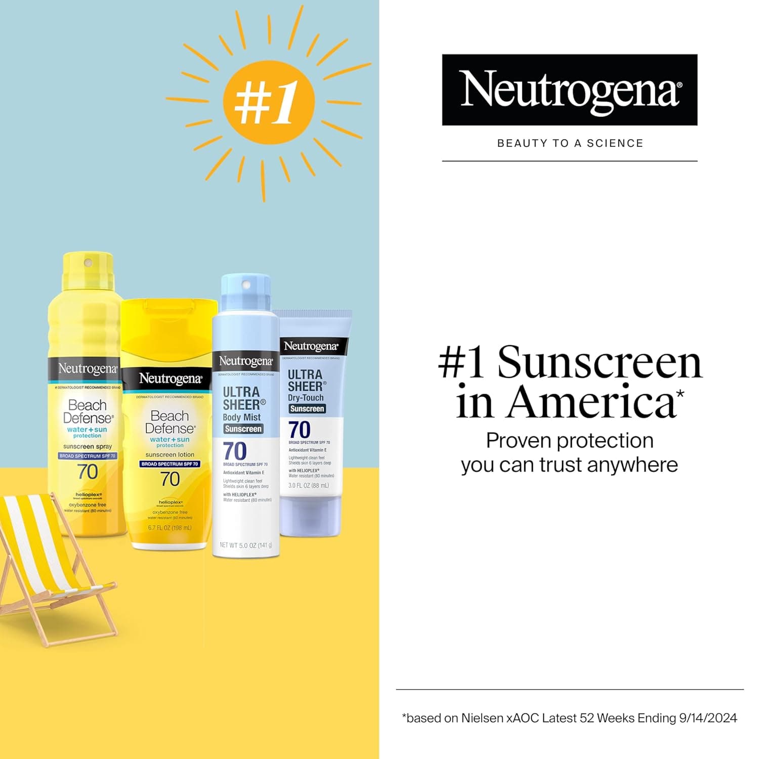 Neutrogena Ultra Sheer Dry-Touch Sunscreen Lotion SPF 70, Broad Spectrum, Water Resistant 80 Min, Oil-Free, Oxybenzone-Free, Non-Comedogenic, Matte Finish, Body Sunscreen, Travel Size 3 Fl Oz 3 Fl Oz (Pack of 1) - Image 7