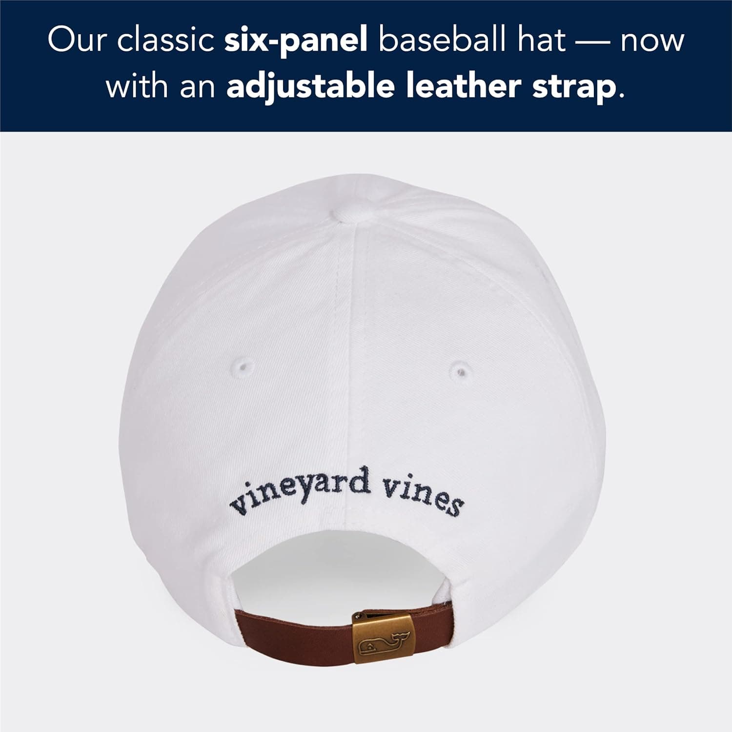 Vineyard Vines Men's Whale Logo Baseball Hat White Cap - Image 4
