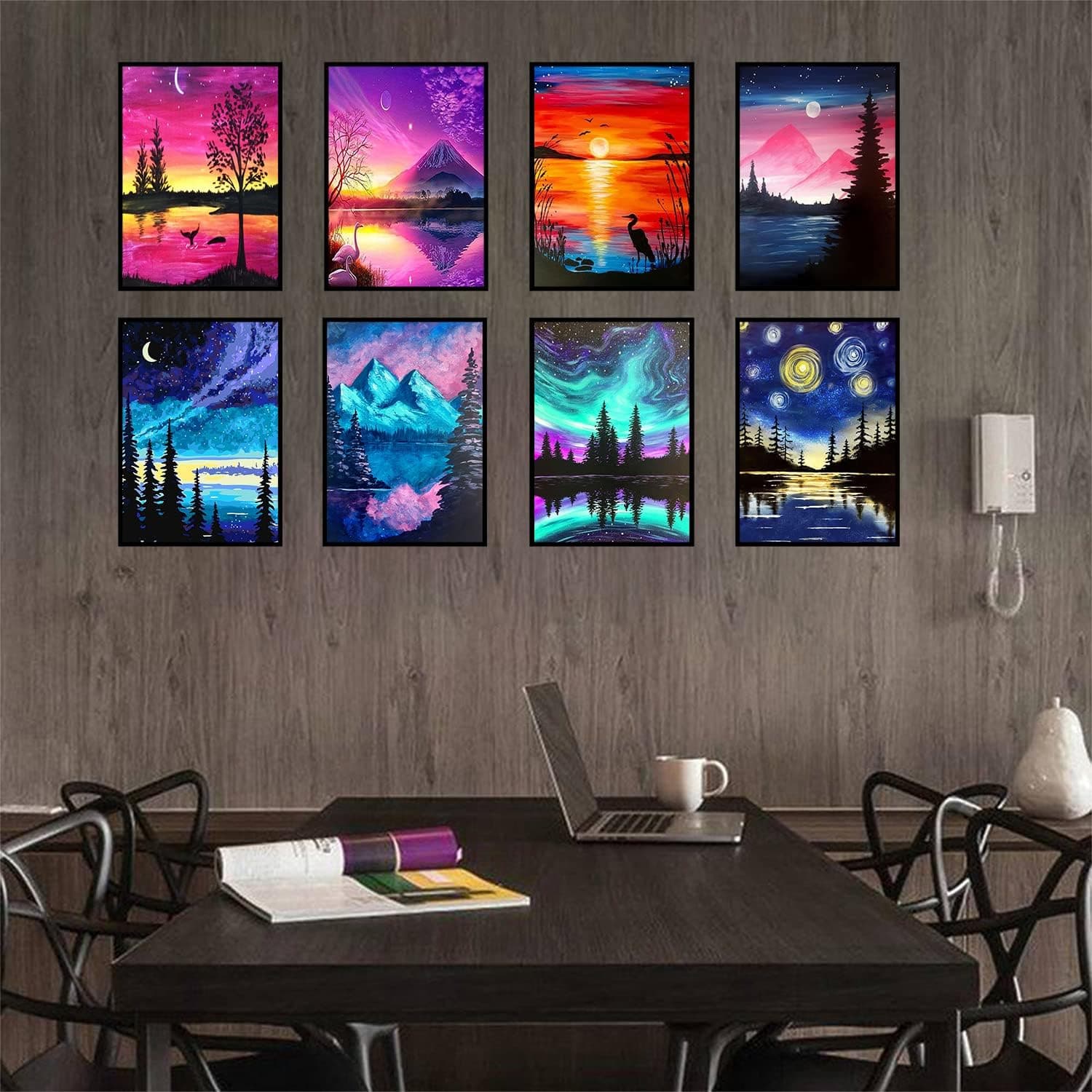 TINY FUN 12 Pack Diamond Painting Kits for Adults 5D Diamond Art Kit Paint by Number for Beginners, DIY Paint with Round Full Drill Diamonds Paintings Gem Art for Home Wall Decor Gift (12X16 Inch - Image 10