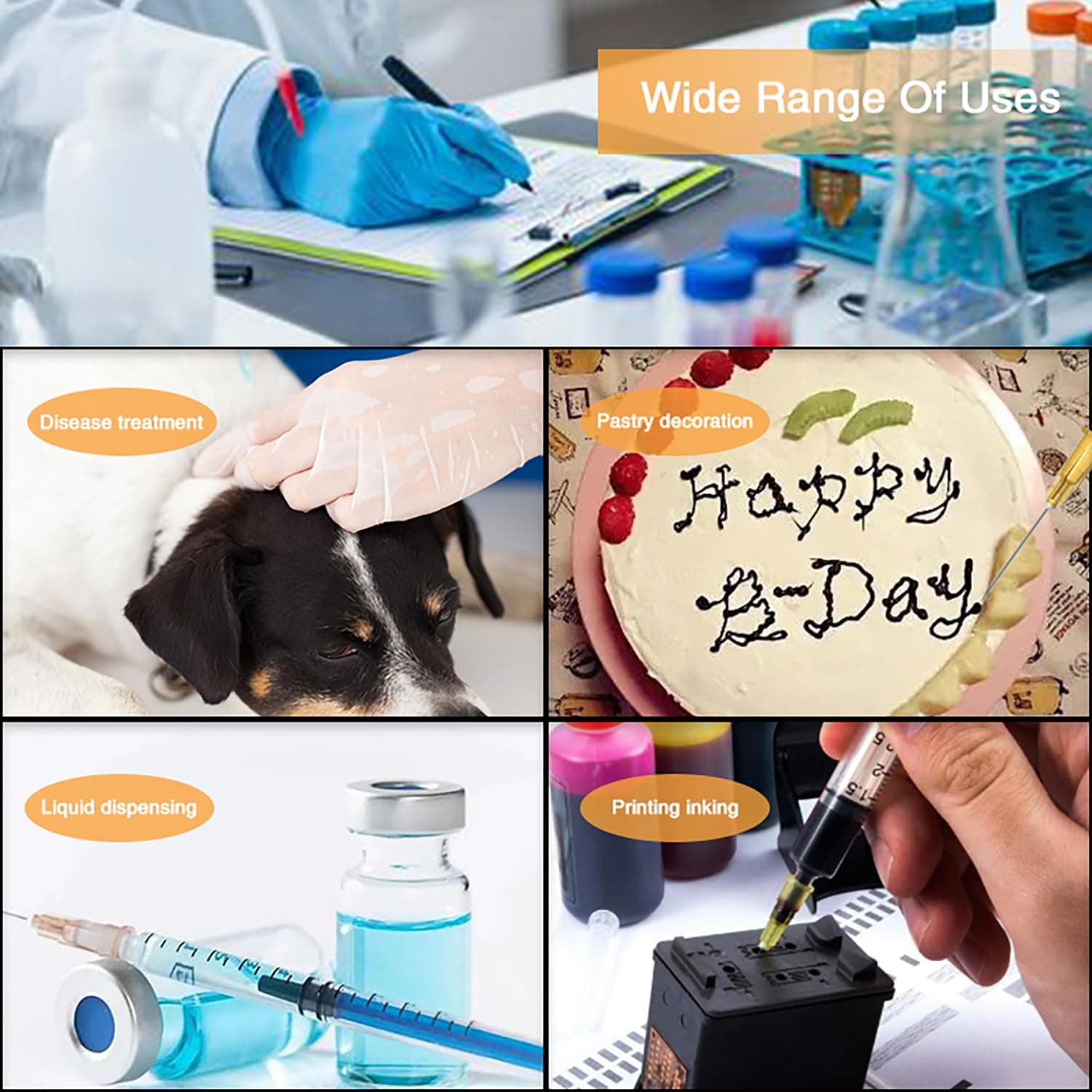 25 Gauge 1 inch Needle with Syringe(30 Pack) , 3ml Luer Lock Disposable Syringes with Needle ,Individually Wrapped 3ml 25G /1inch - Image 6