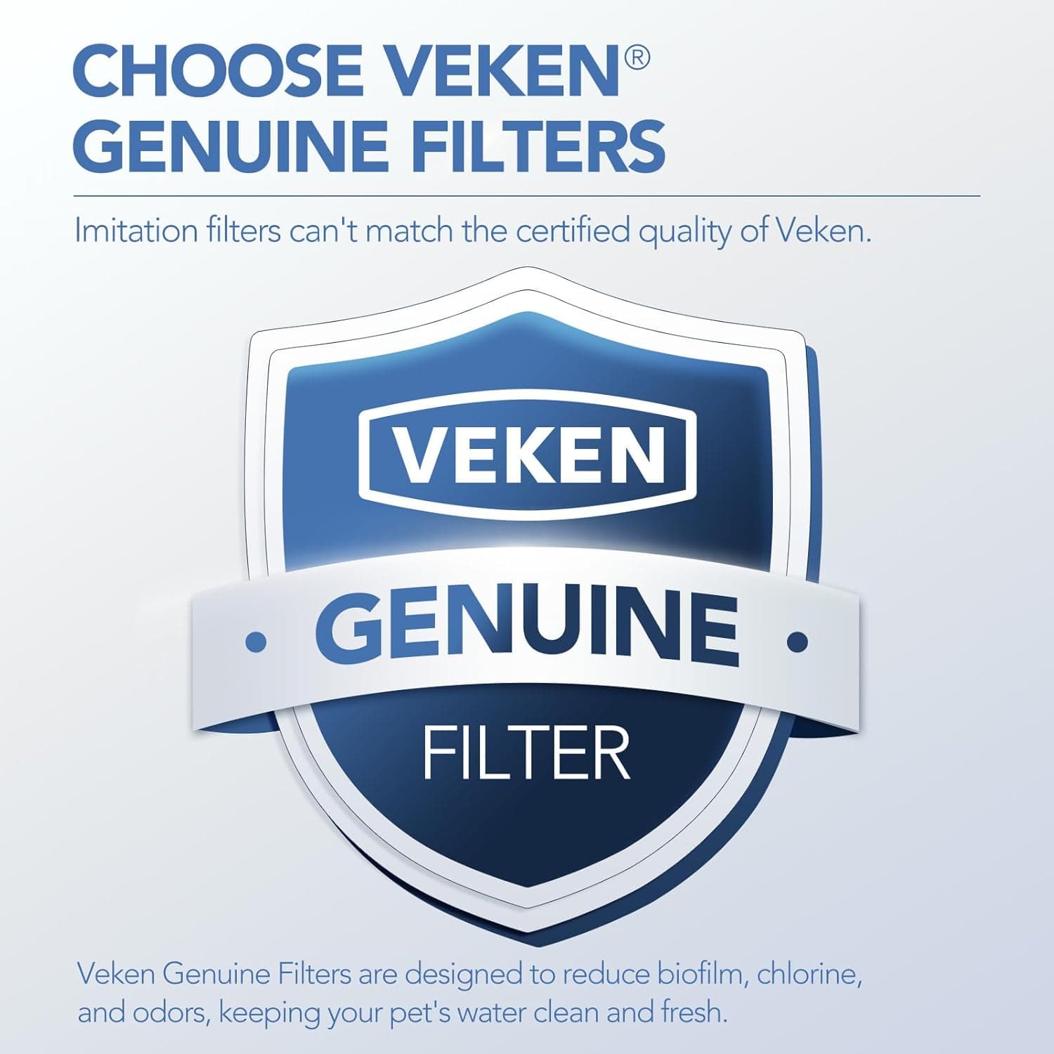 Veken Cat Water Fountain Filters, 8 Pack Replacement Filters & 8 Pack Replacement Pre-Filter Sponges Set for 50oz, 84oz, 95oz or 108oz Automatic Pet Fountain Dog Water Dispenser 8 Filters+8 Sponges (4 month supply) 5-Stage Filtration - Image 2