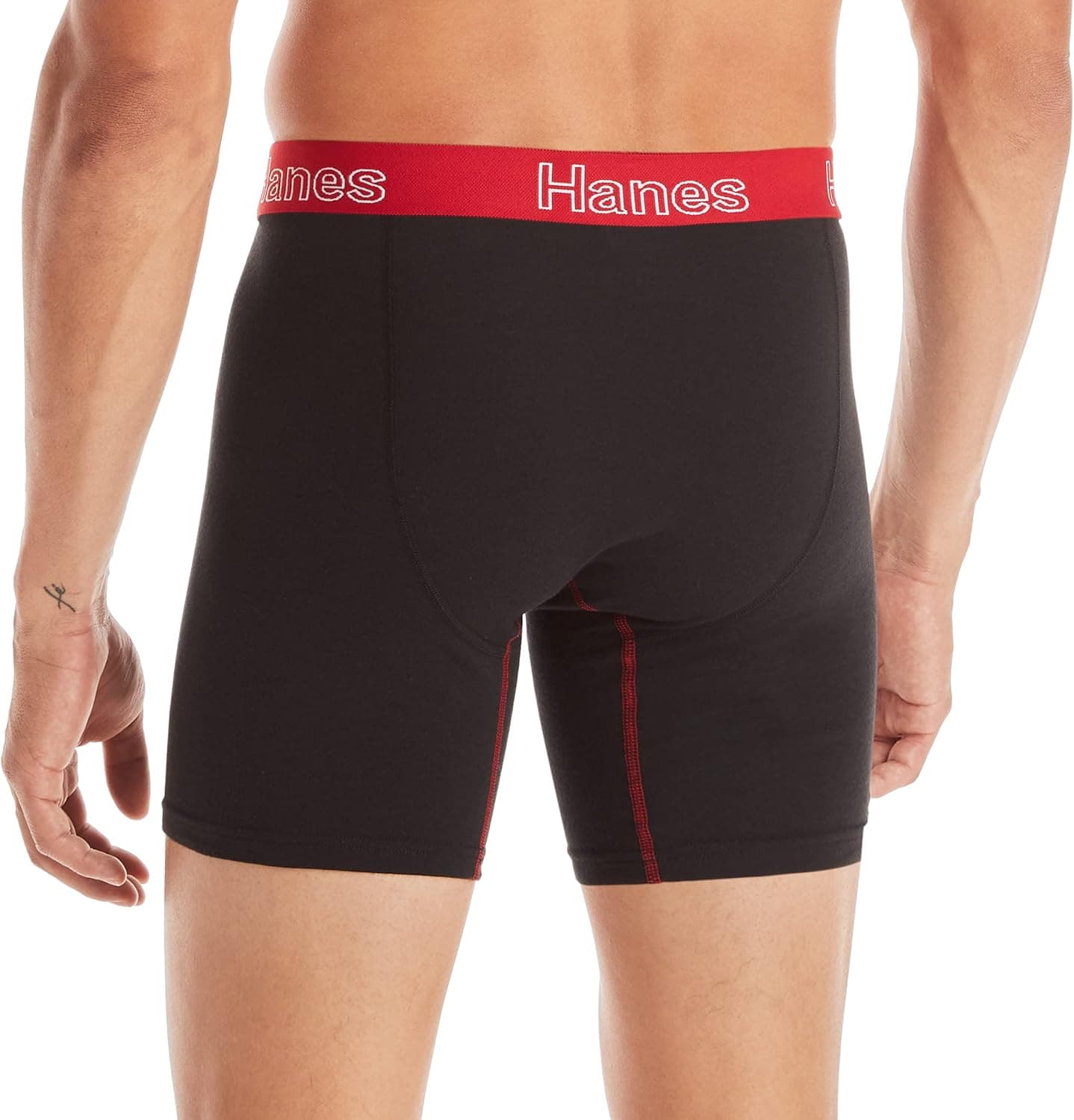 Hanes Men's Underwear, Stretch Cotton Boxer Briefs for Men, Moisture-wicking, Multi-Pack XX-Large Black Color Band - 6 Pack 6 - Image 5
