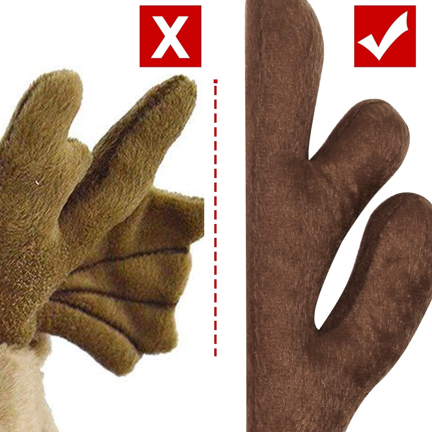 MOMONI Premium Reindeer Car Kit Antlers, Nose, Tail- Rudolph Set Reindeer Christmas Decoration Car Costume Auto Accessories - Image 6