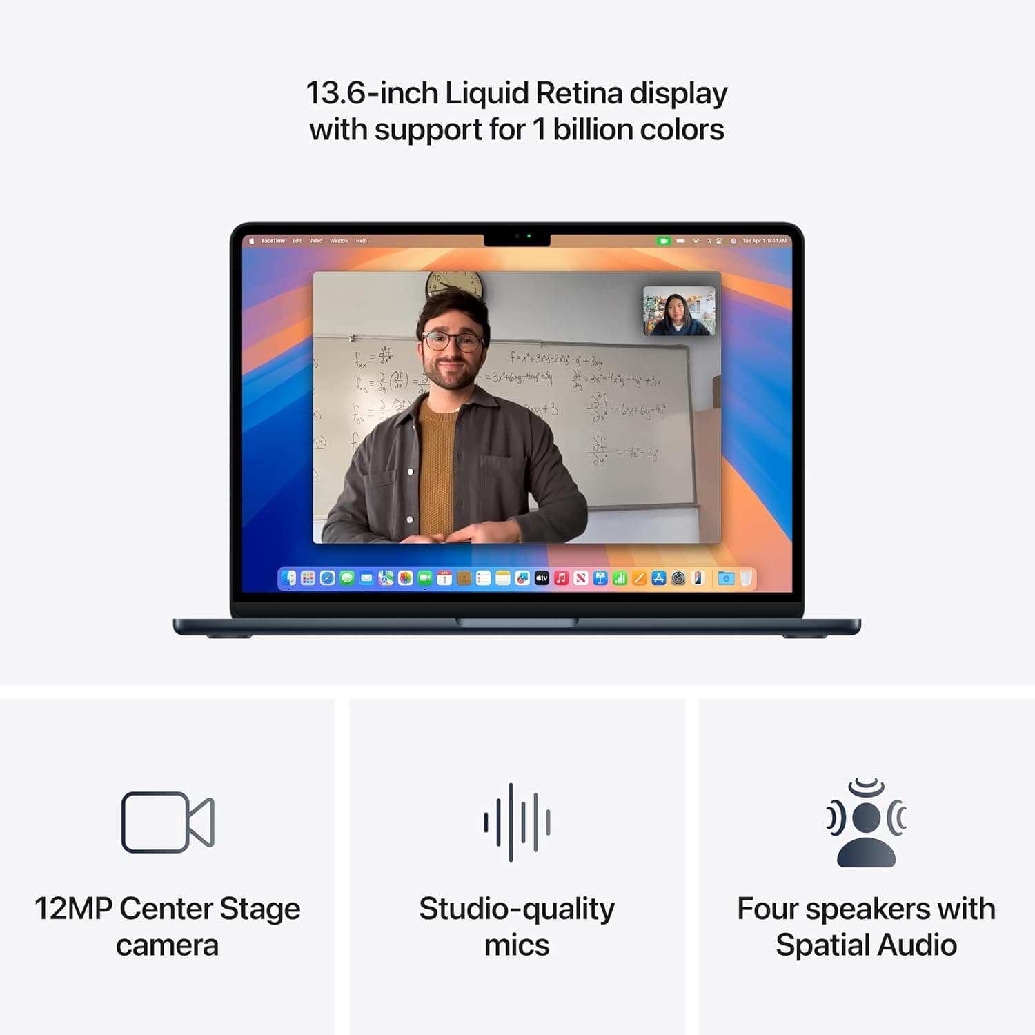 Apple 2025 MacBook Air 13-inch Laptop with M4 chip: Built for Apple Intelligence, 13.6-inch Liquid Retina Display, 16GB Unified Memory, 256GB SSD Storage, 12MP Center Stage Camera, Touch ID; Midnight 16GB Unified Memory, 256GB SSD Storage Midnight Without AppleCare+ - Image 5