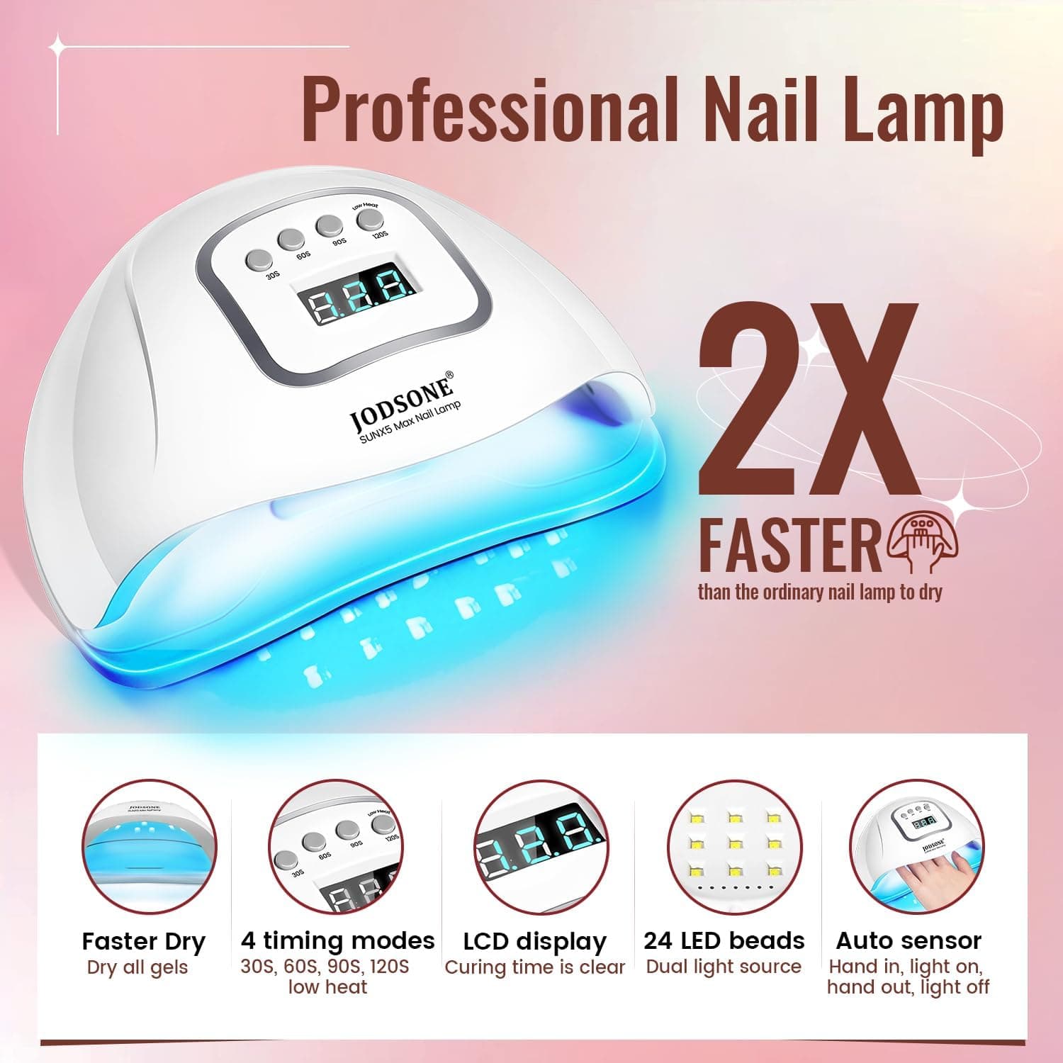 JODSONE Gel Nail Polish Kit na may U V Light 32 Kulay Gel Polish Nail + 4 Functional Adhesive Bottles Kit Soak Off Manicure Tools Regalo para sa Kababaihan classic series - Image 6