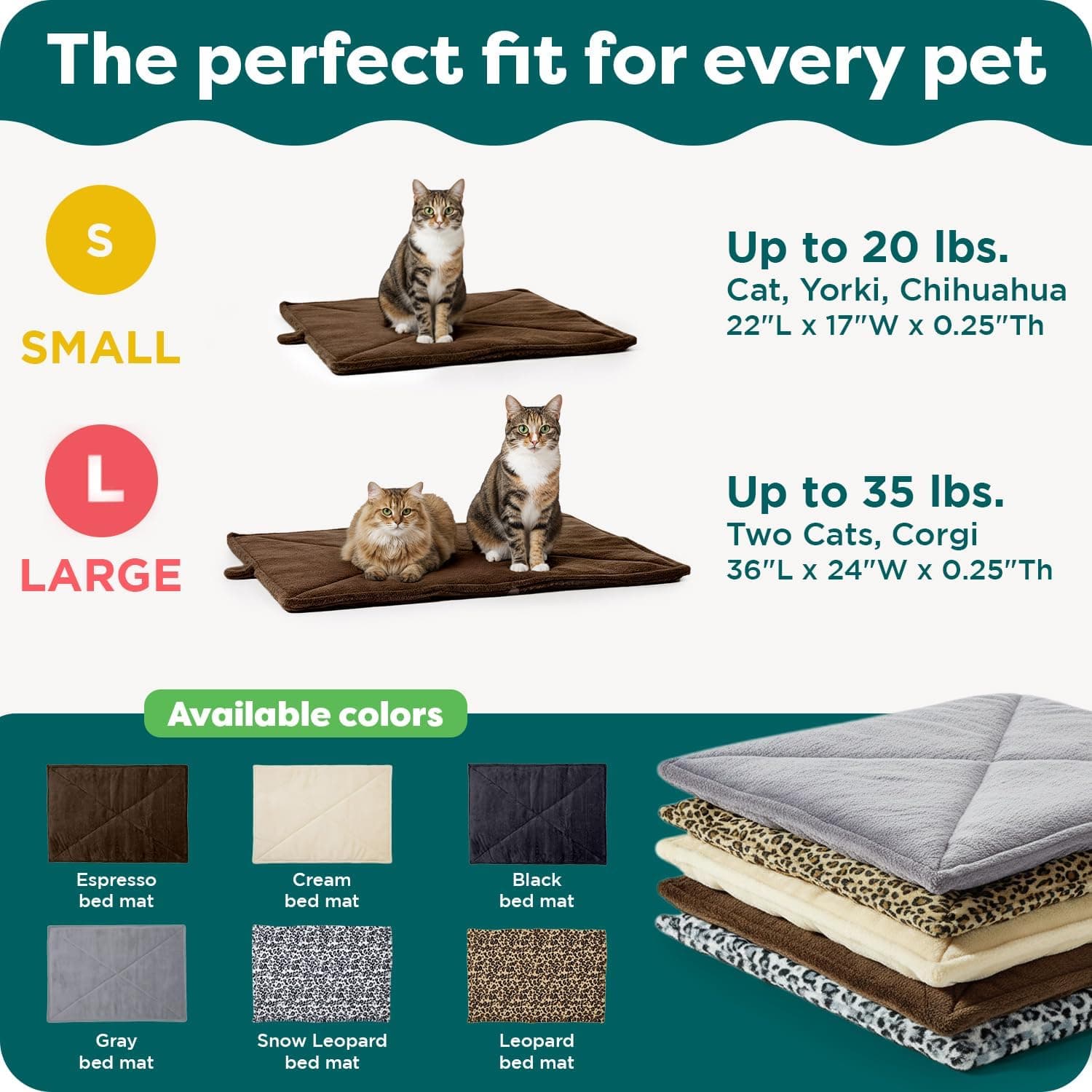 FurHaven ThermaNAP Self Warming Cat Mat, Dog Bed for Crates with Self-Warming Technology for Cozy Rest, Fully Machine Washable, Small, Plush Faux Fur, Gray Small - 22"L x 17"W Gray - Image 6