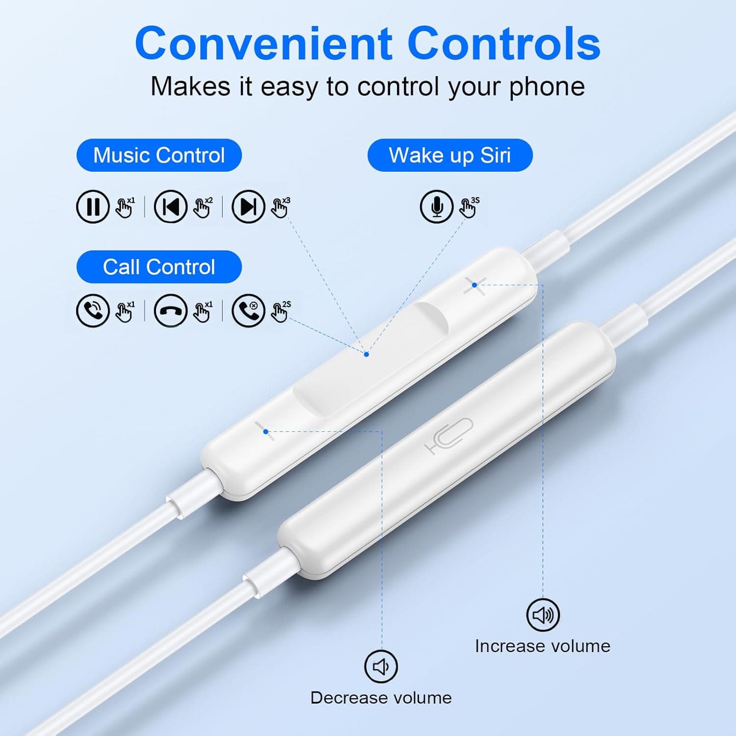 USB C Wired Earbuds Ear Buds for iPhone 17 16 Pro Max 16e 16 Plus 16Pro 15 Pro Max 15 Plus 15Pro 15 USBC in-Ear Headphones Wired Type C iPhone 16 Earbud Earphones Headsets with Microphone for Samsung White - Image 2