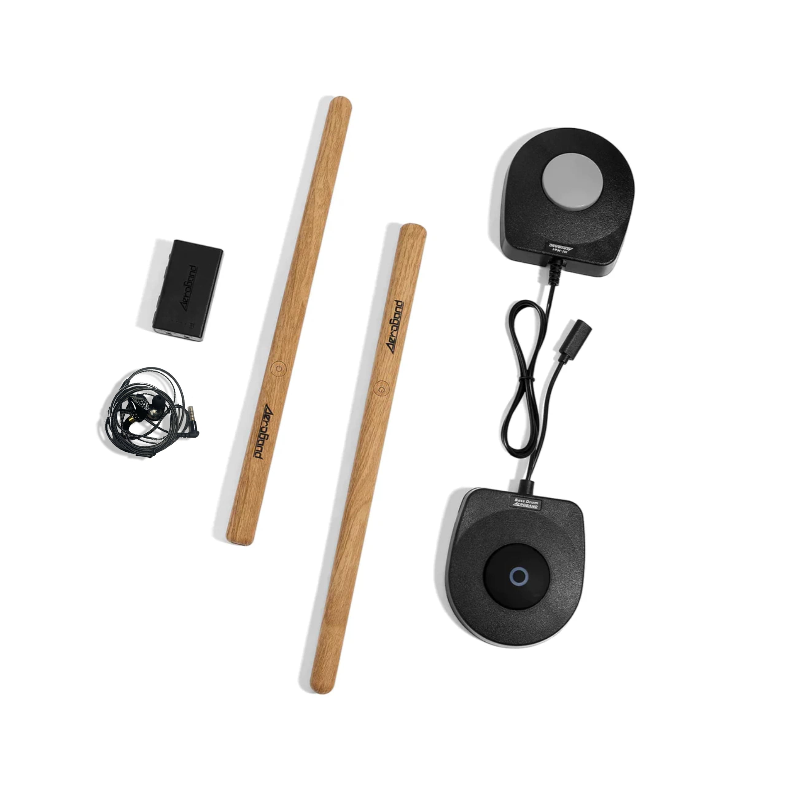 AeroBand Electronic Drum Set PocketDrum2 MAX 2025, Air Drum Sticks & Pedals & Bluetooth Adapter, Play Drum Anywhere Anytime, 8 Tones and USB Midi Teens Adult Drummer Gift (Earphone Included) Wood