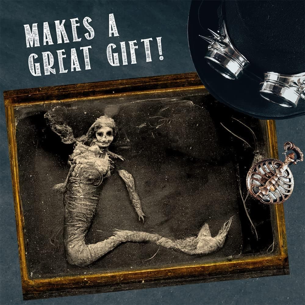 Make Em Laugh Mummified Mermaid - 11x14 Unframed Creepy Gothic Room Wall Art Print - Vintage Halloween Home Witchy Occult, Wicca, Wiccan Décor Oddities and Curiosities Unframed Print Poster - Image 5