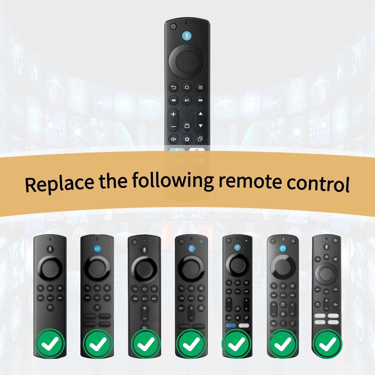 Replacement Remote for All Fire Series, TV Stick (HD, 4K, 4K Max, Lite), TV Cube and Omni, Insignia, Toshiba, Smart TVs, with Voice Control - Image 3