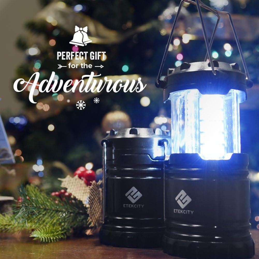 Etekcity Lantern Camping Essentials Lights, Led Flashlight for Power Outages, Survival Gear and Supplies for Emergency, Hurricane Preparedness Items , Battery Operated Lamp, 2 Pack, Black - Image 9