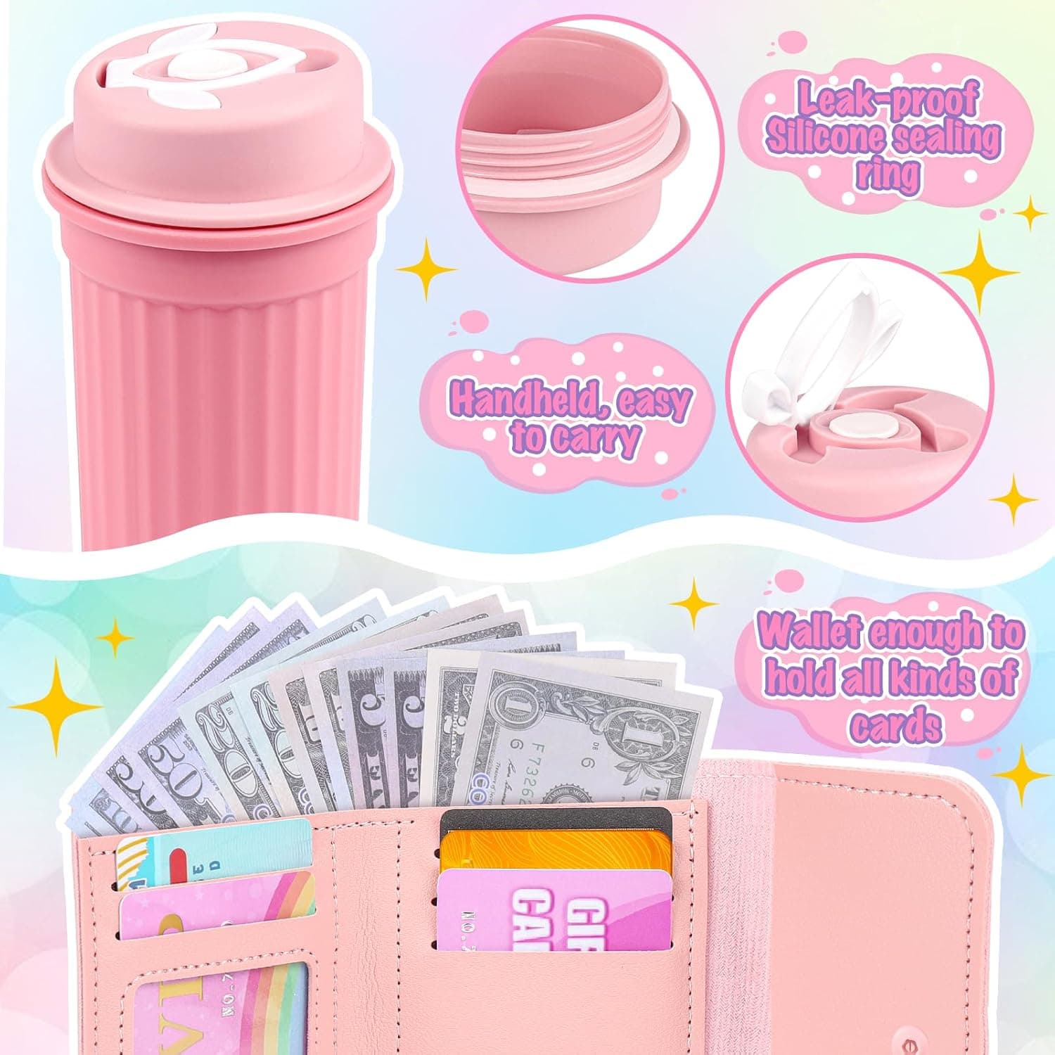 Play Purse for Little Girls, 32PCS Toddler Purse with Pretend Makeup for Kids, Princess Toys Includes Handbag, Phone, Wristwatch, Silk Scarf Kids Toy Purse Birthday Gift for Girls 3 4 5 6 + - Image 5