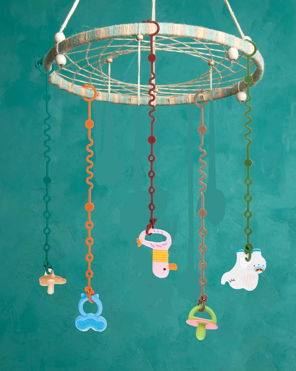 Toy Straps for Baby, 5pcs Adjustable Toy Holder for Stroller Accessories, Silicone Tether Pacifier Clip, No Throw Travel Essential Leash for High Chair, Car Seat (5-Pack) - Image 7