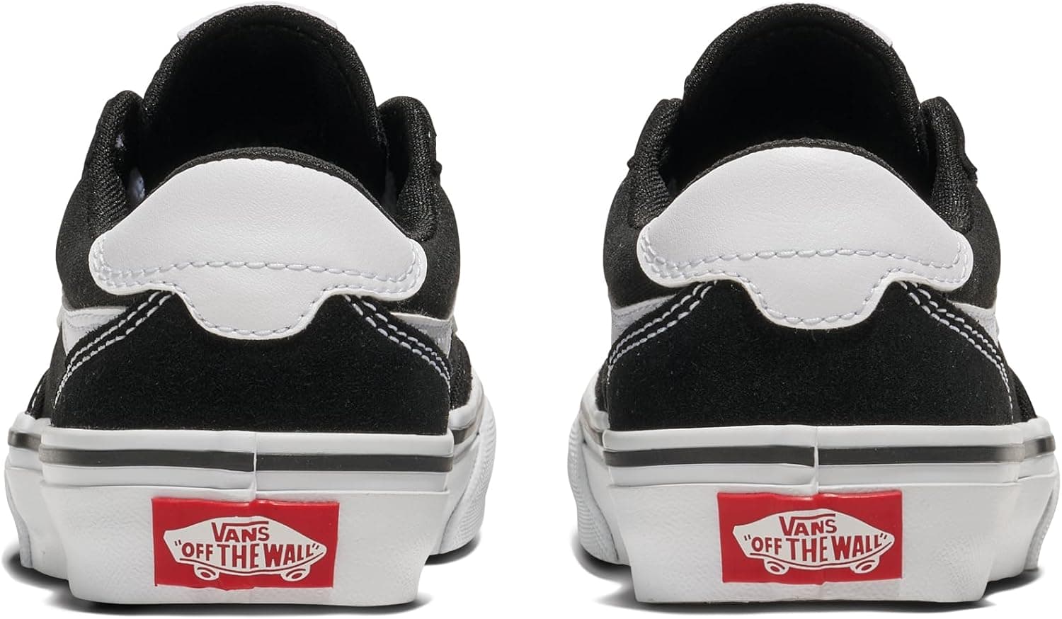 Vans Kids' Brooklyn LS Low-Top Sneakers 13.5 Little Kid Suede/Canvas Black/White - Image 4