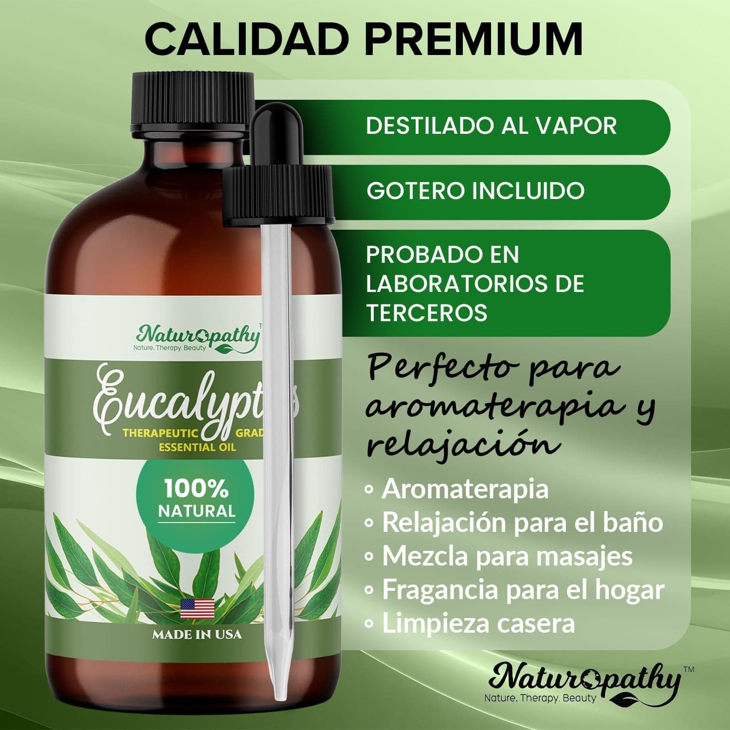 Aceite Esencial de Eucalipto, Grado Terapéutico, Calidad Premium Perfecto para Aromaterapia (4 fl oz) Eucalipto 4 Fl Oz (Paquete de 1) - Image 6