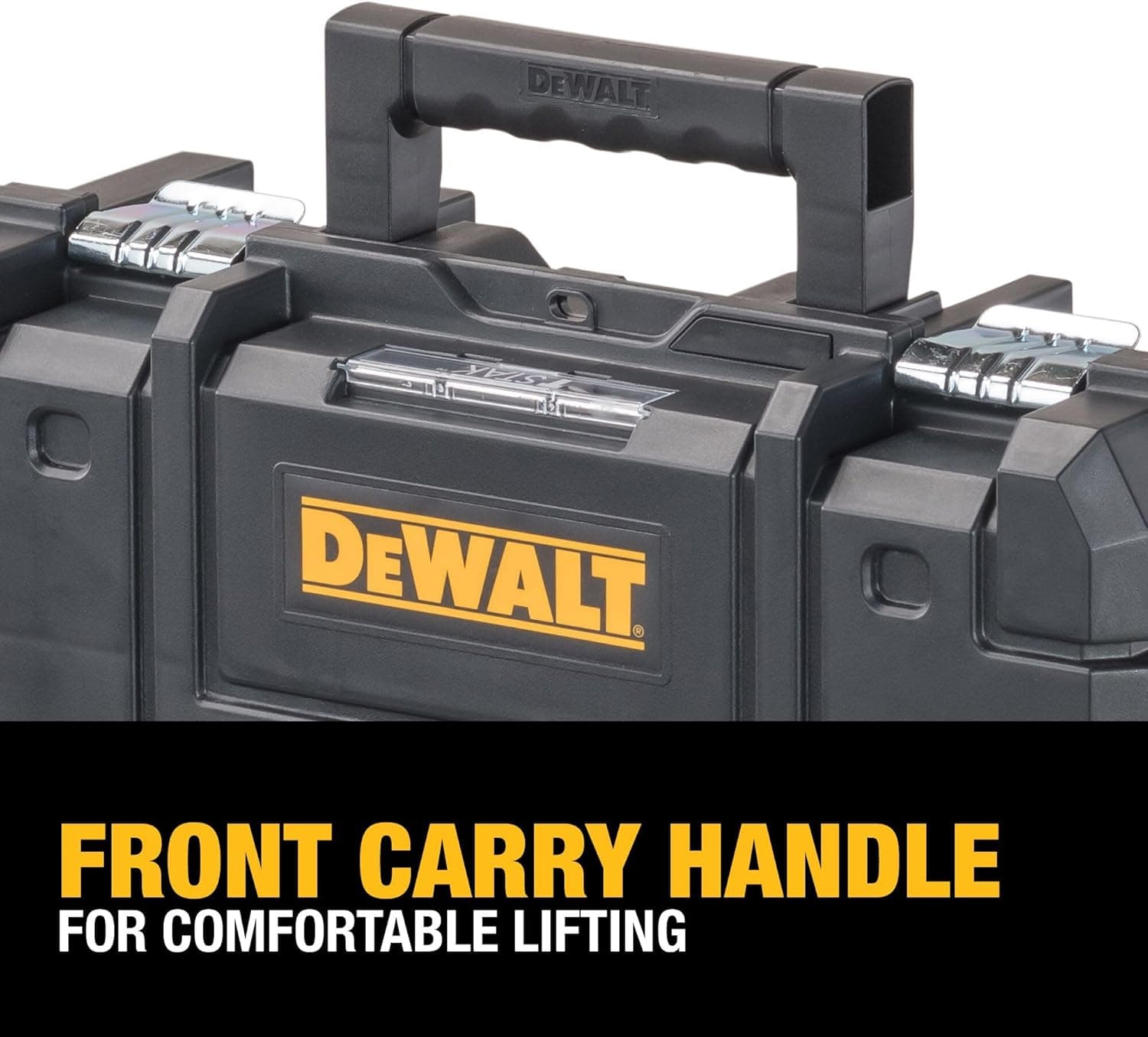 DEWALT TSTAK II Tool Box, Flat Top Tool Storage Case, Organizer Box Holds Up To 66 lbs, Flexible Platforms for Stacking, 13 Inch (DWST17807) 1 Count (Pack of 1) Flat Top Toolbox - Image 12