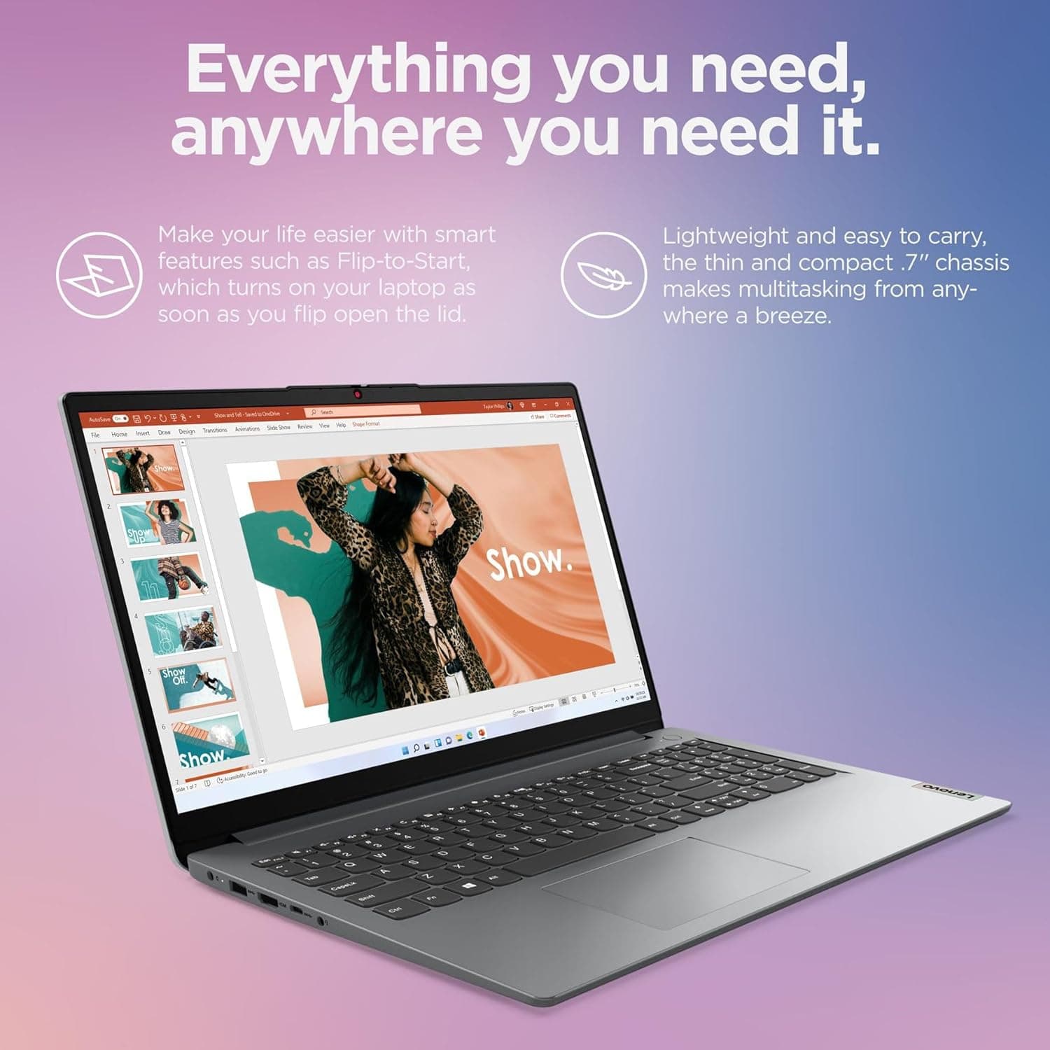 Lenovo Laptop Computers for Home Business Student Study, 15.6" FHD, Intel Processor, 16GB DDR4 RAM, 1TB PCIe SSD, WiFi 6, Bluetooth 5.2, Type-C, Webcam, Numeric Keypad, Cloud Grey, Windows 11 Pro - Image 4