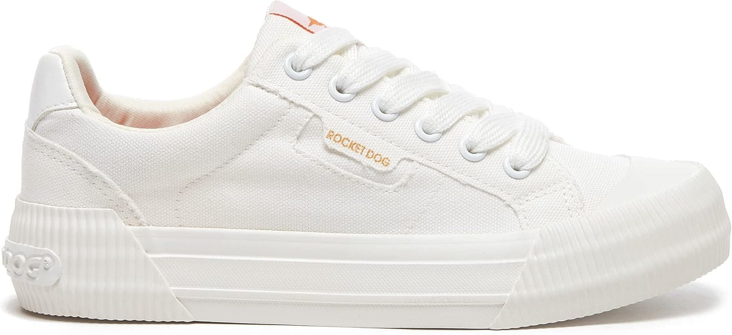 Rocket Dog Women's Cheery Comfort Plush Foam Sneaker 6 Canvas White - Image 3