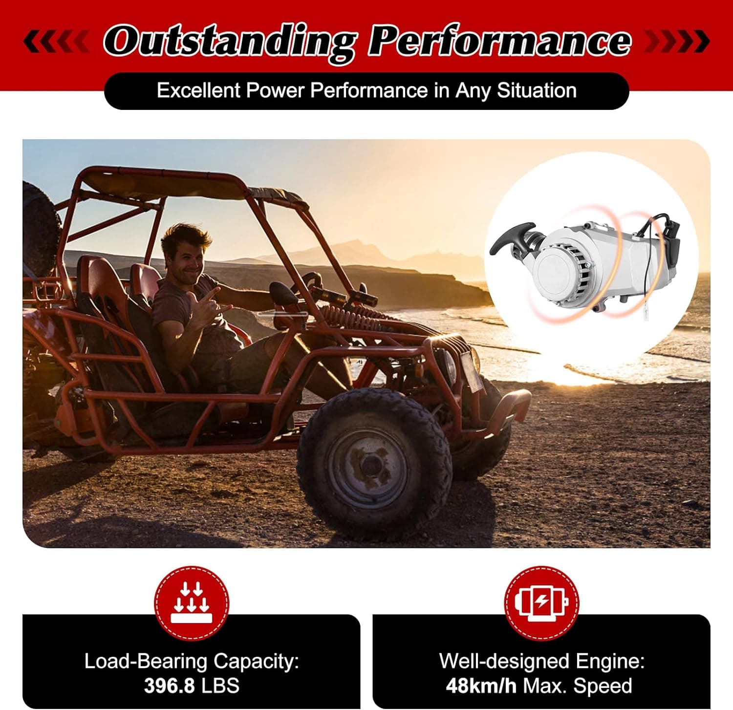 49cc Bicycle Engine Kit,2 Stroke Gas Motorized Bike Conversion Kit,Gasoline Petrol Bicycle Motor Refit Fit for Pocket Bike, Mini Dirt Bike, 1, Silver, Black - Image 6