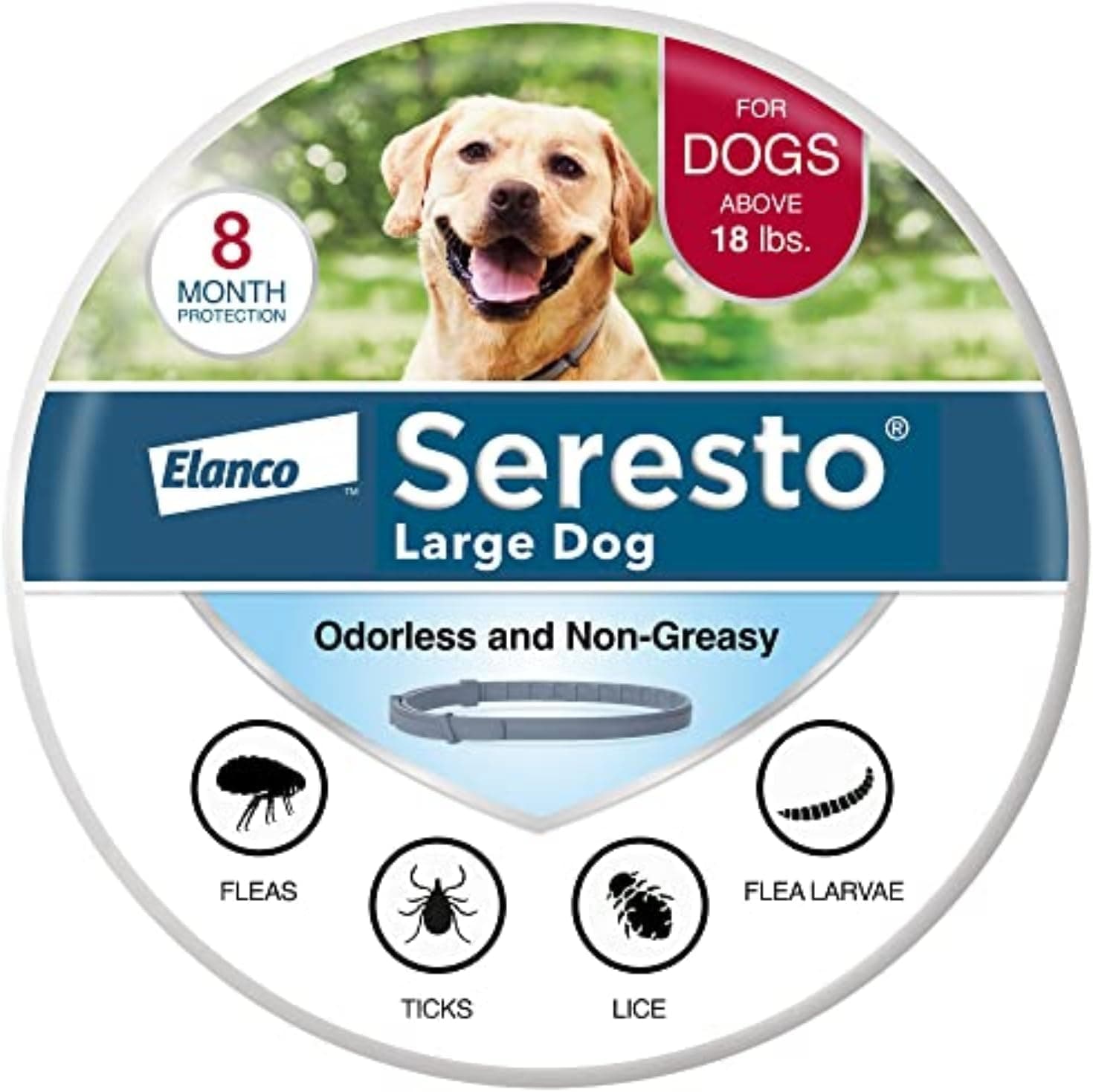 Seresto Large Dog Vet-Recommended Flea & Tick Treatment & Prevention Collar for Dogs Over 18 lbs. | 8 Months Protection 1 Pack - Image 2