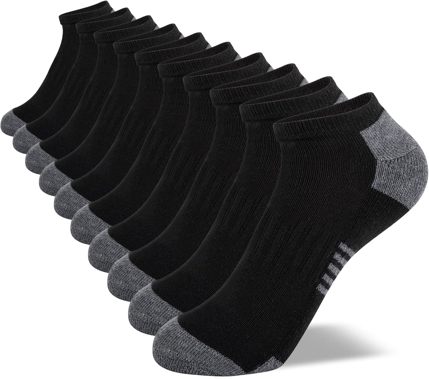 Comfoex 10 Pairs Boys Socks Low Cut Ankle Socks For Kids 8-10 4-6 6-8 Years Old Short Athletic Socks With Cushioned Sole 7-10 Years Black 10 Pairs - Image 7