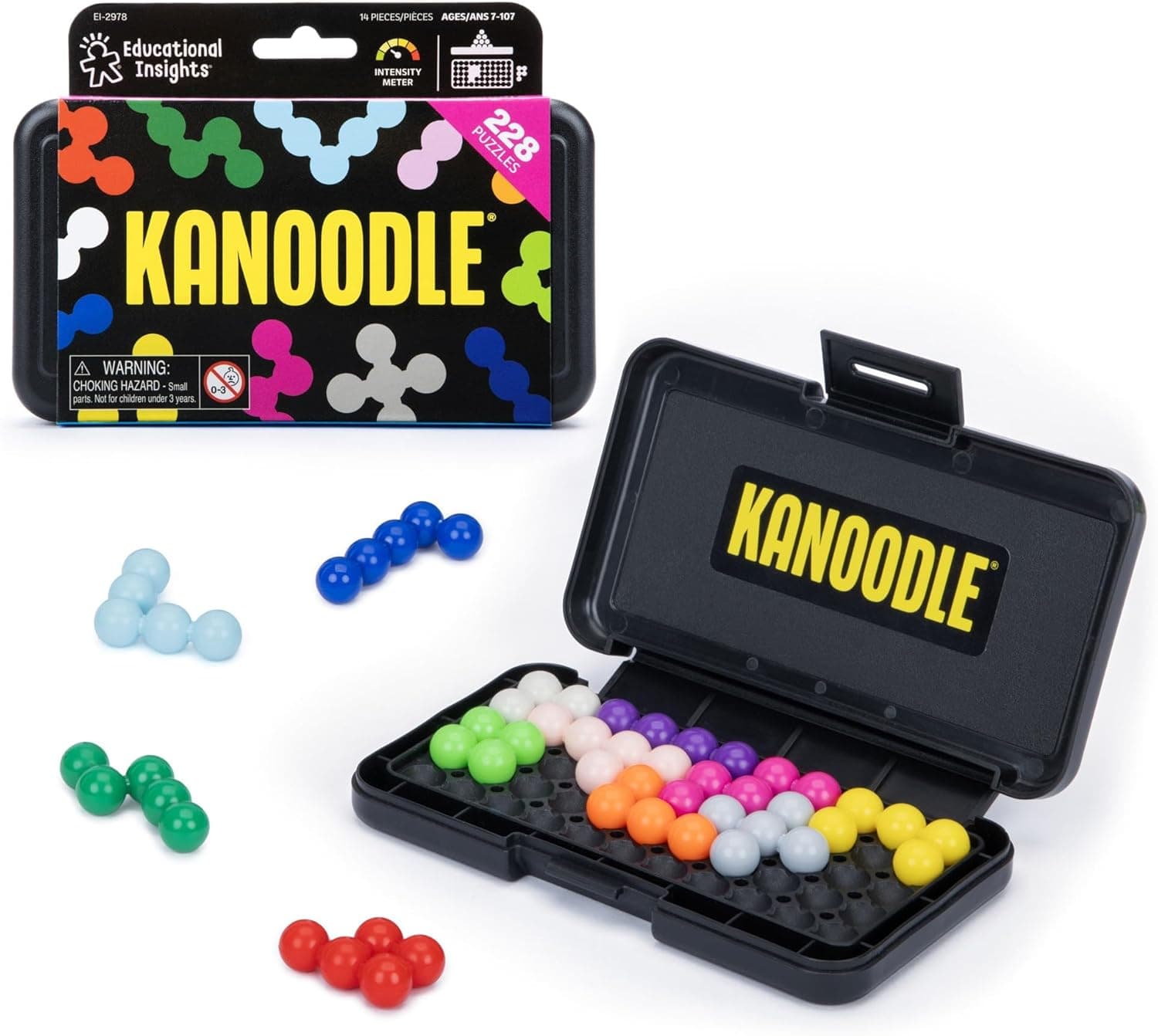 Educational Insights Kanoodle - Original 3D Brain Teaser Puzzle, Single Player Mind Challenge Toys, Handheld Travel Games, Challenging Logic Puzzles and Gifts for Kids, Teens & Adults Ages 7+ Medium - Image 2