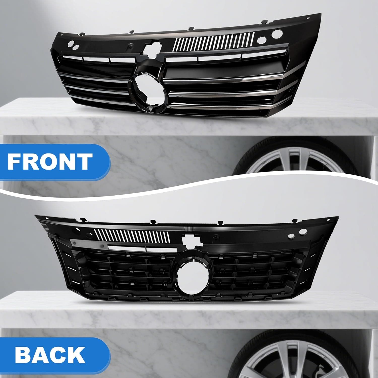 Front Molding Grille Grill Chrome For 2012 2013 2014 2015 Volkswagen VW Passat 561853651COQE - Image 3