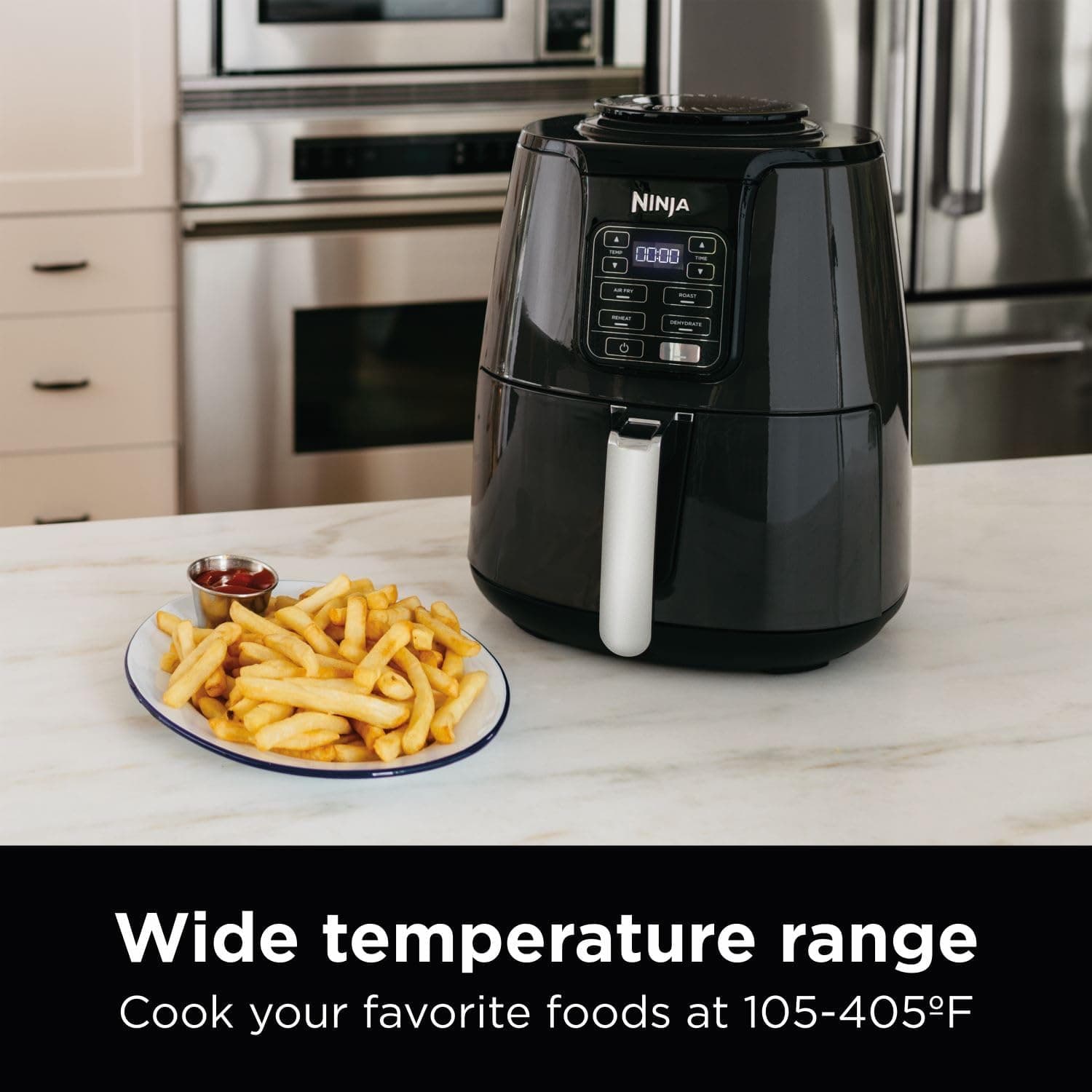 Ninja | Air Fryer | 4 QT Capacity | 4-in1 Roast, Crisp, Roast, Reheats, & Dehydrates | Dishwasher Safe Parts | Includes 20 Easy & Healthy Recipes | Compact | Grey | AF101 - Image 6